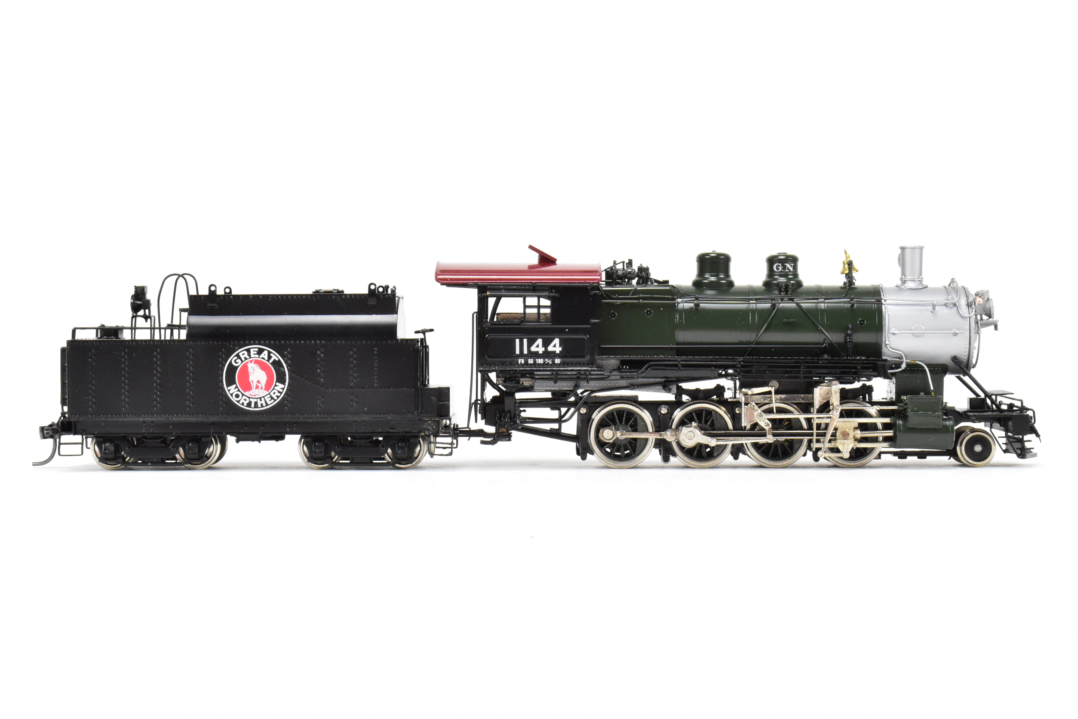 HO Scale Brass PFM - Tenshodo Great Northern 2-8-0 Class F-8 Glacier Park Crown Model Locomotive from 1977 Production Run