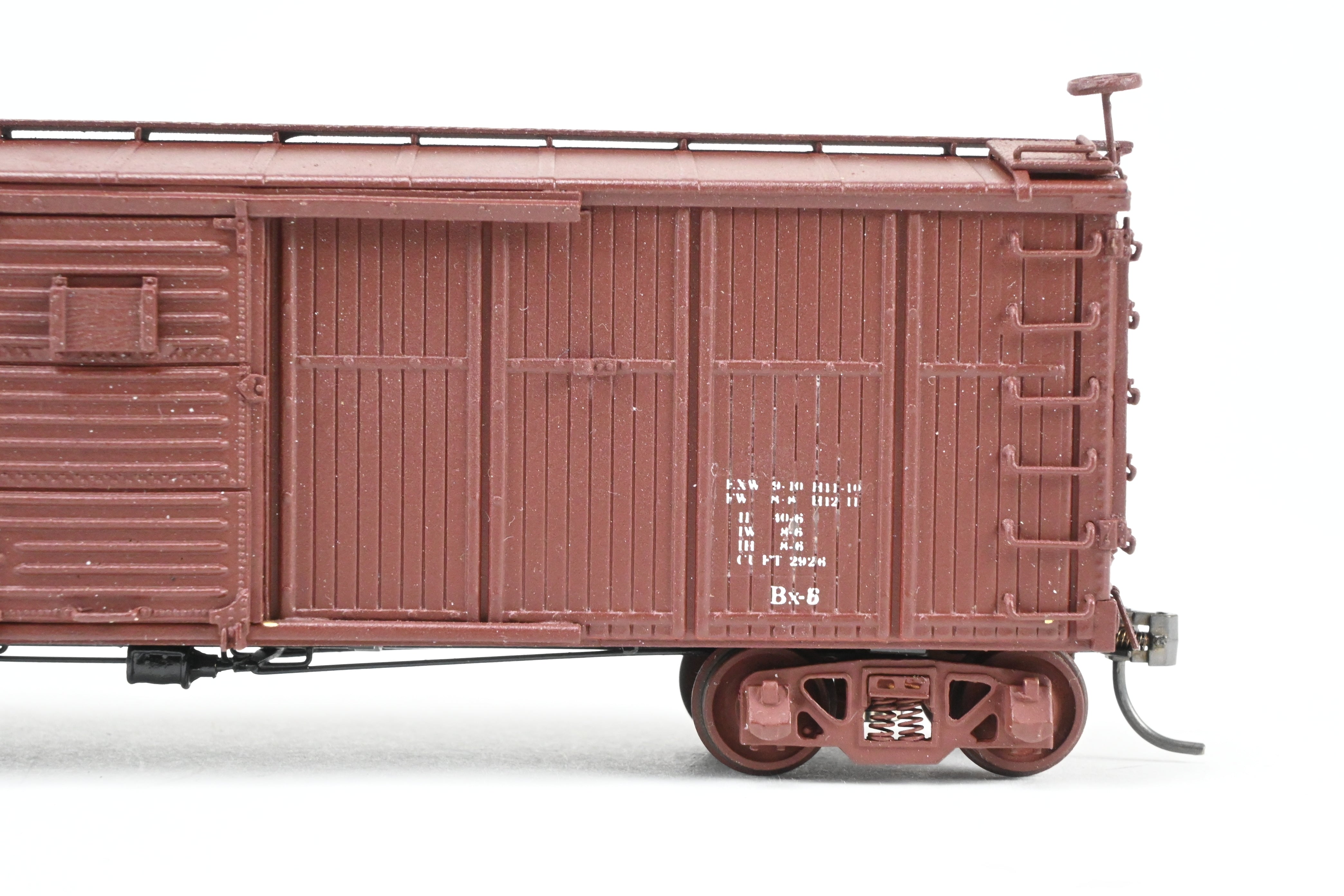 HO Scale Brass Model of Pecos River Brass ATSF - Santa Fe Bx - 6 Boxcar with CP Number 120116