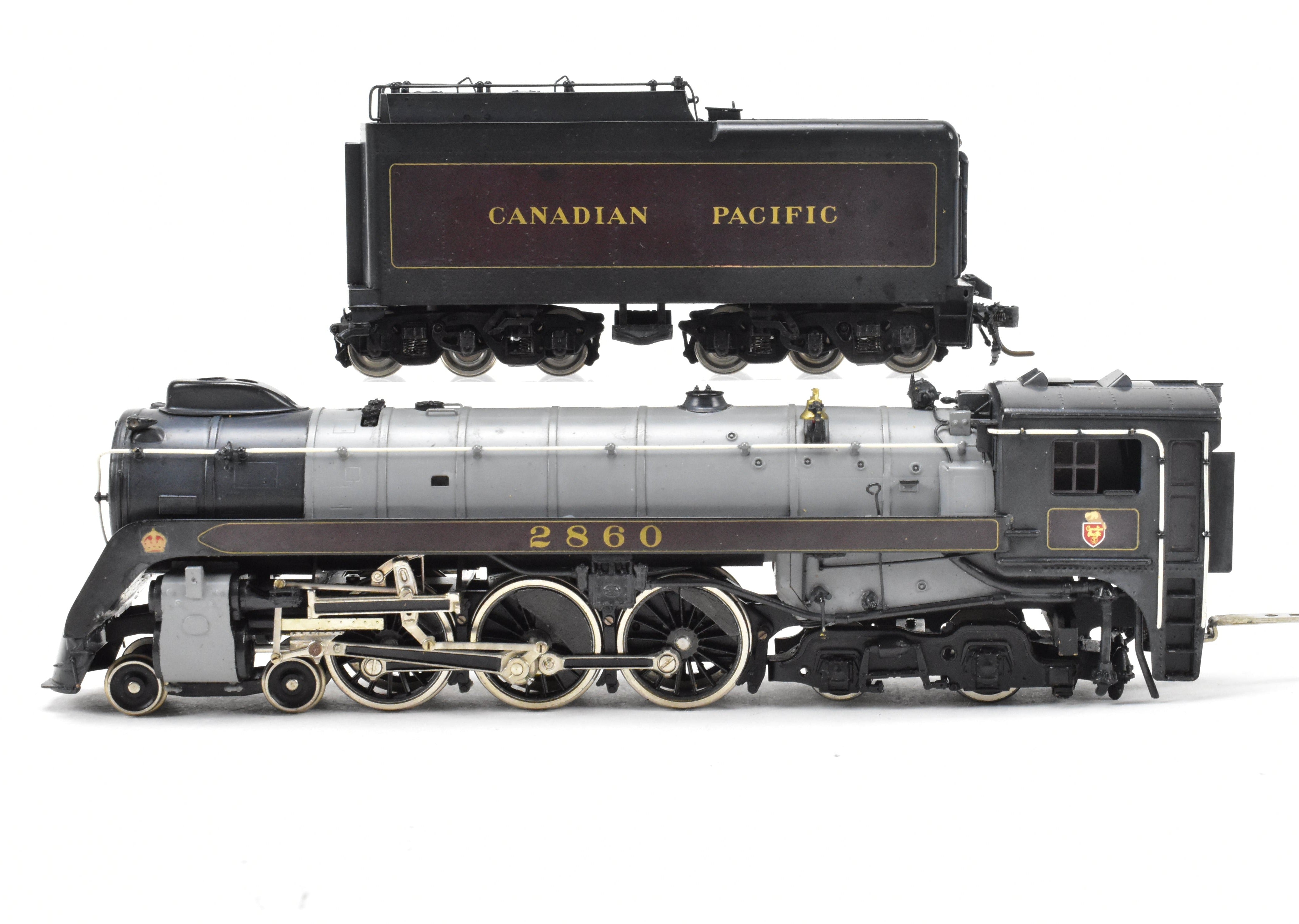 HO Scale Brass PFM - Tenshodo CPR Canadian Pacific H-1e #2860 Royal Hudson Factory Painted Model