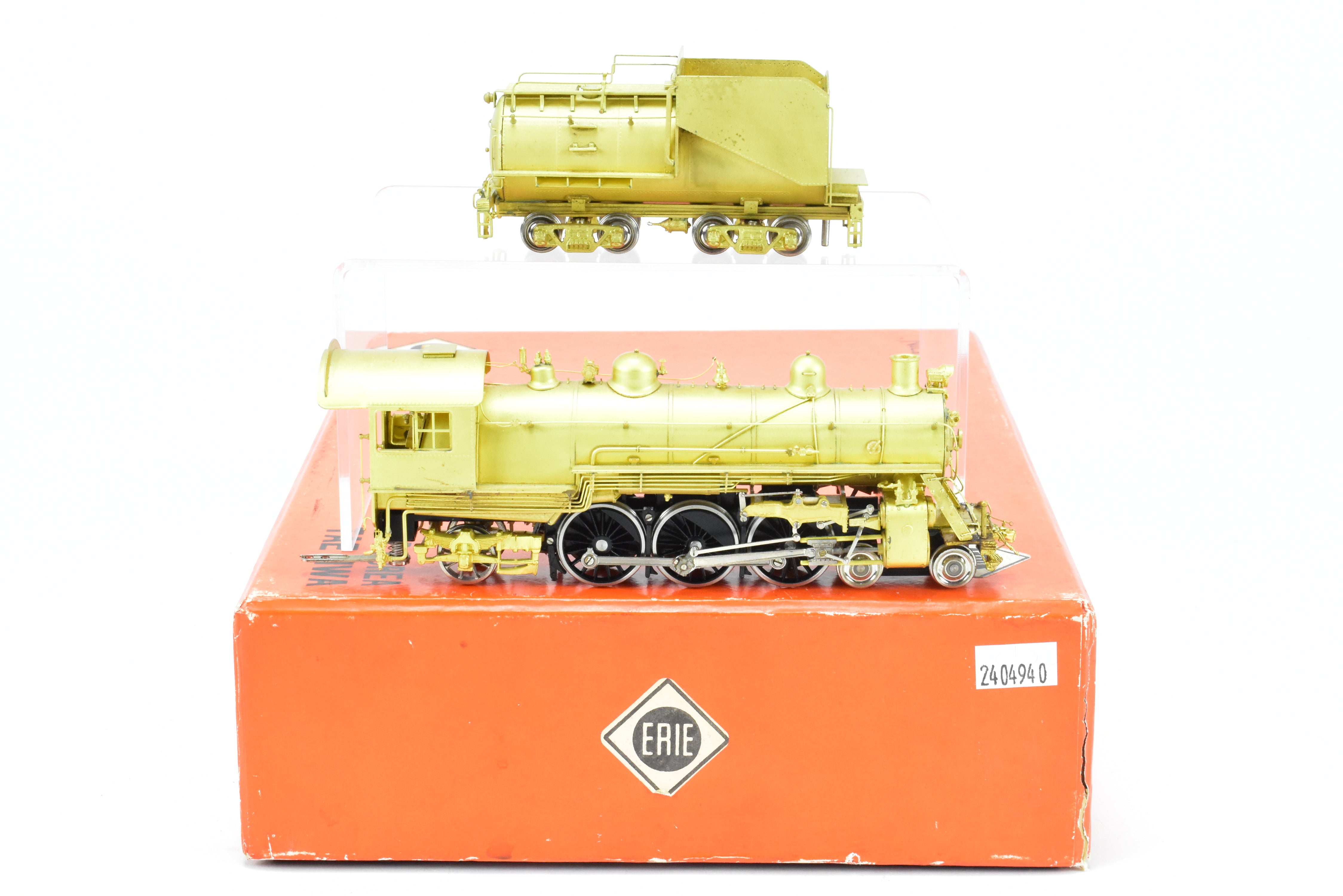HO Scale Brass Erie Railroad K-1 4-6-2 Nickel-Plated Model - As Is