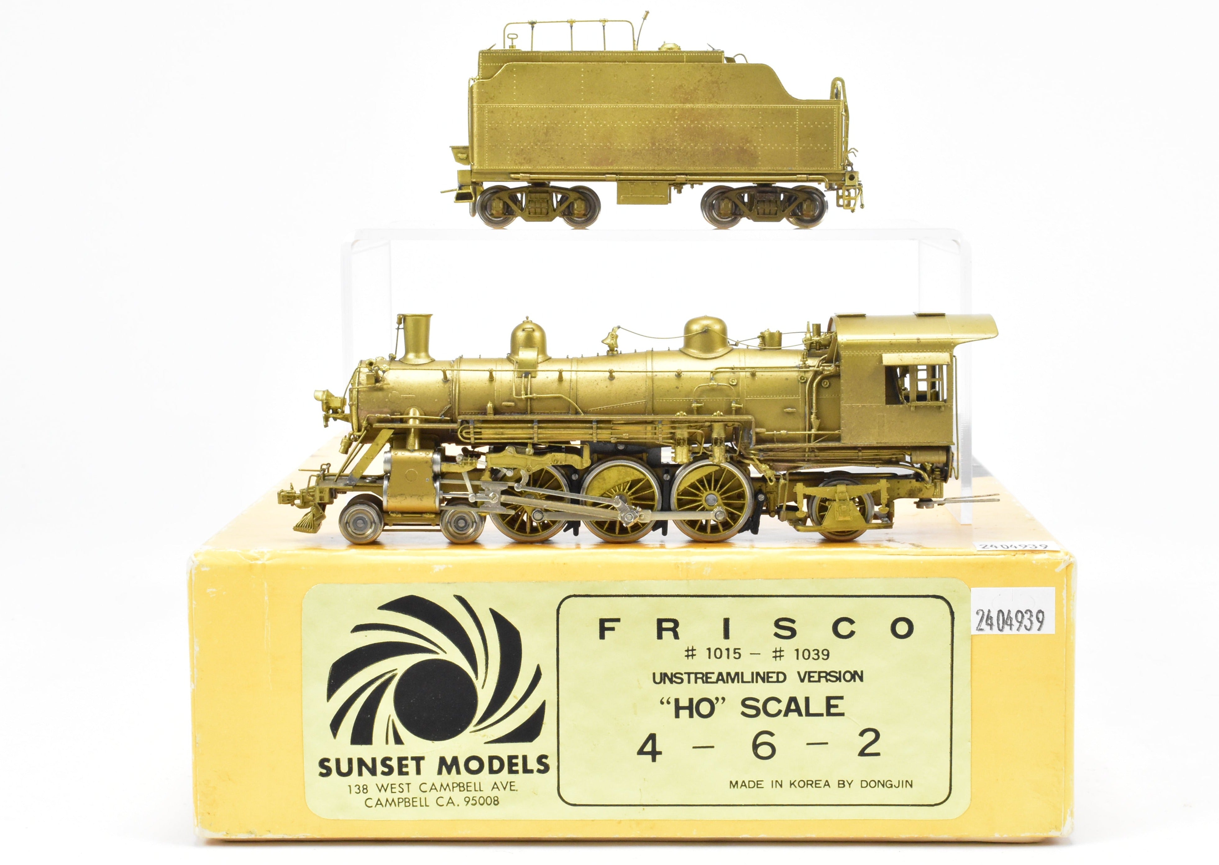 HO Scale Brass Sunset Models Frisco #1015 - 1039 Class 4 - 6 - 2 Unstreamlined Train Model