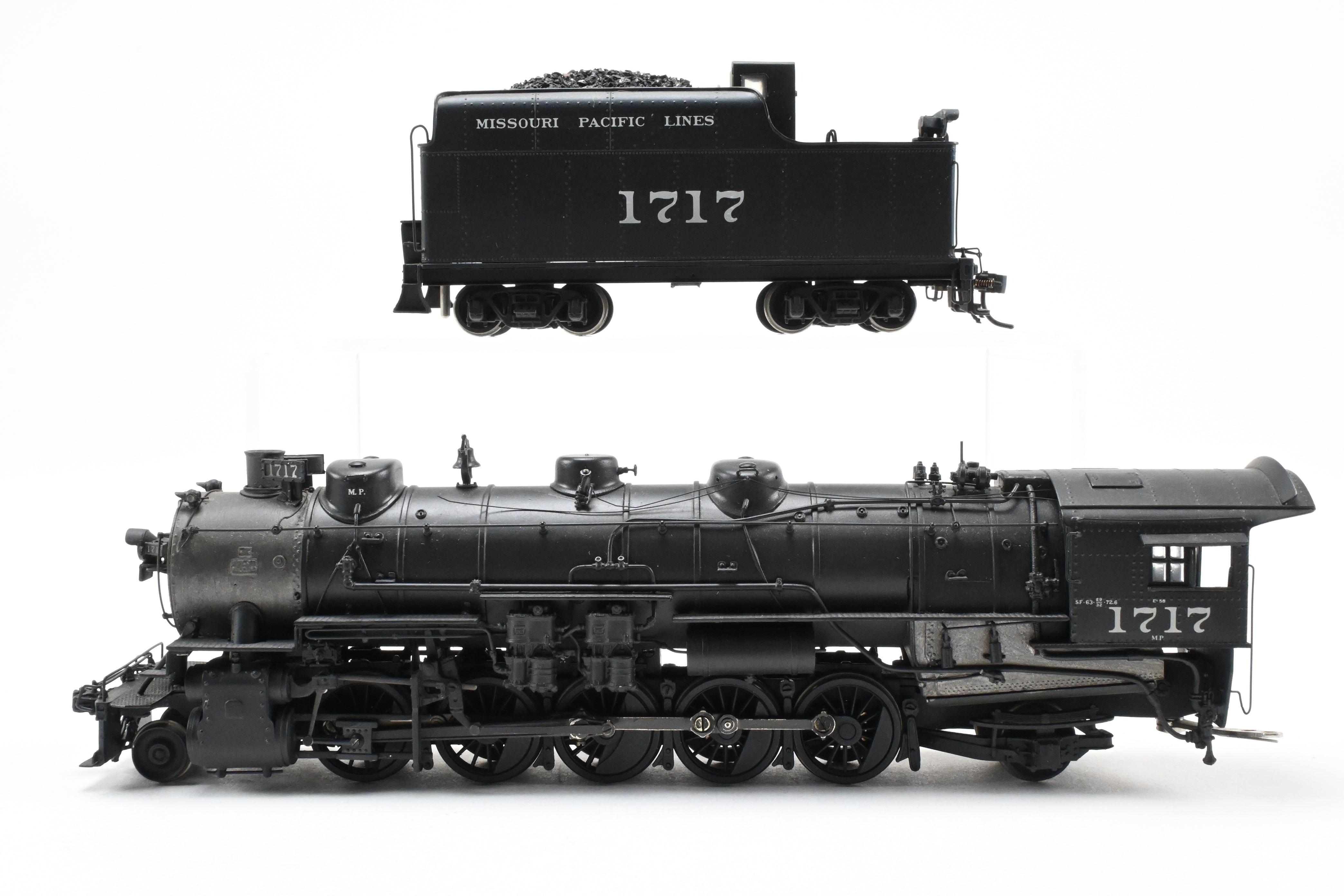 HO Scale Brass Sunset Model Missouri Pacific 2-10-2 Steam Locomotive with Custom Modifications to MP #1717, Professionally Painted by Don J. Worth and Modified by Renowned Author and Modeler Joe G. Collias