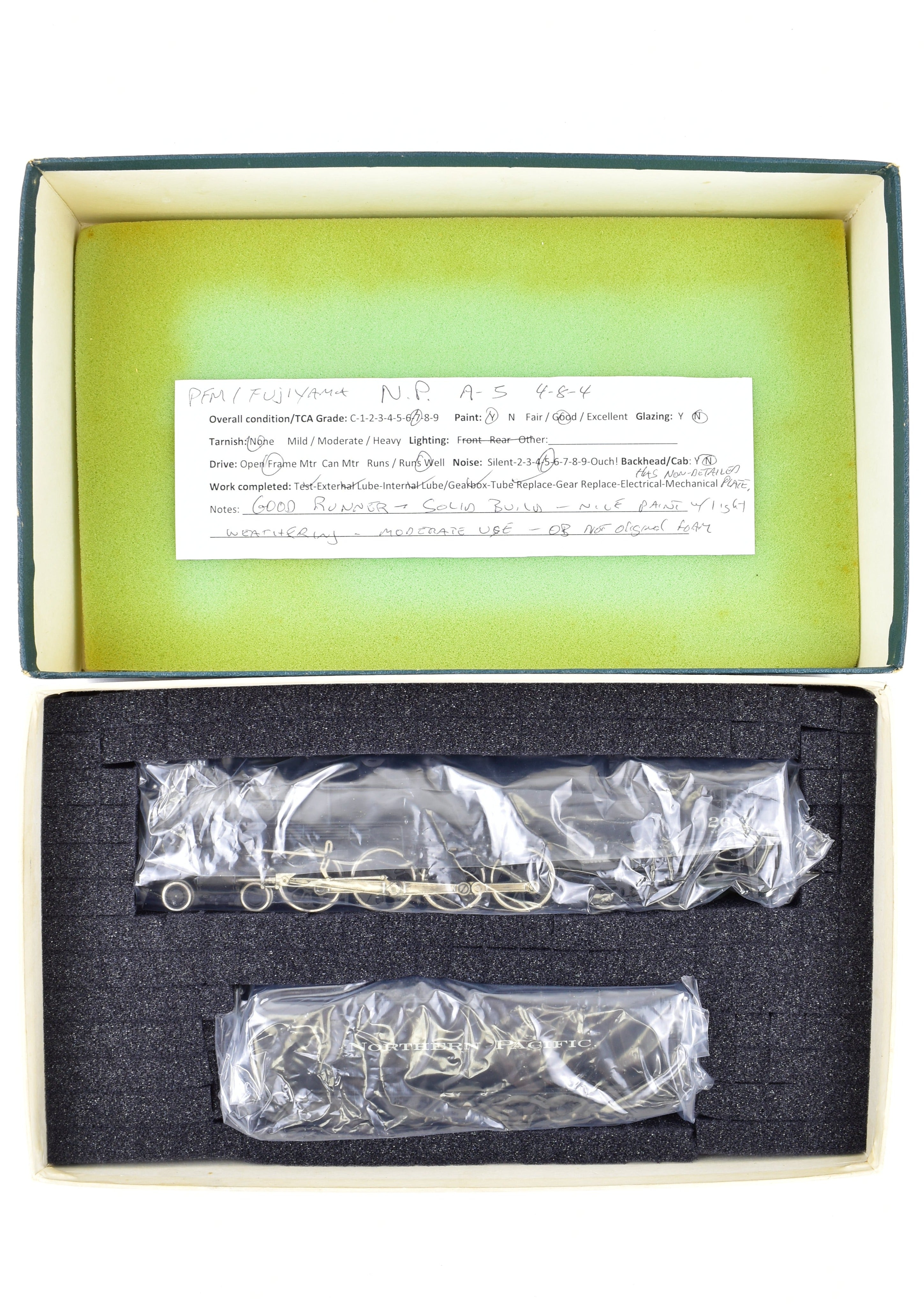 HO Scale Brass PFM - Fujiyama Northern Pacific 4-8-4 Class A-5 Model from 1972 Run with Custom Painting