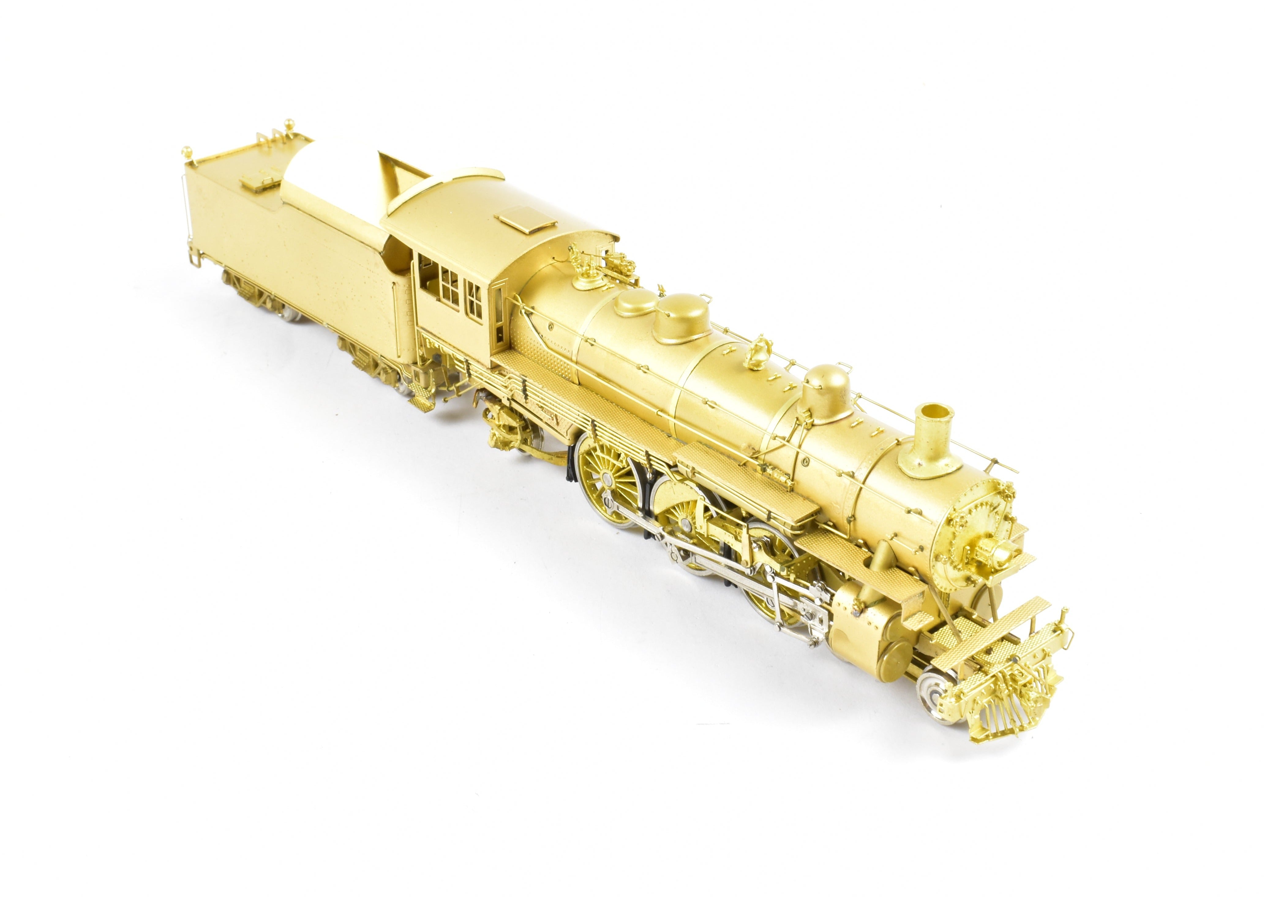 HO Scale Brass Nickel - Plated Model Train: Chicago & North Western Class E 4 - 6 - 2 Pacific Locomotive by NPP (Nickel Plate Products)