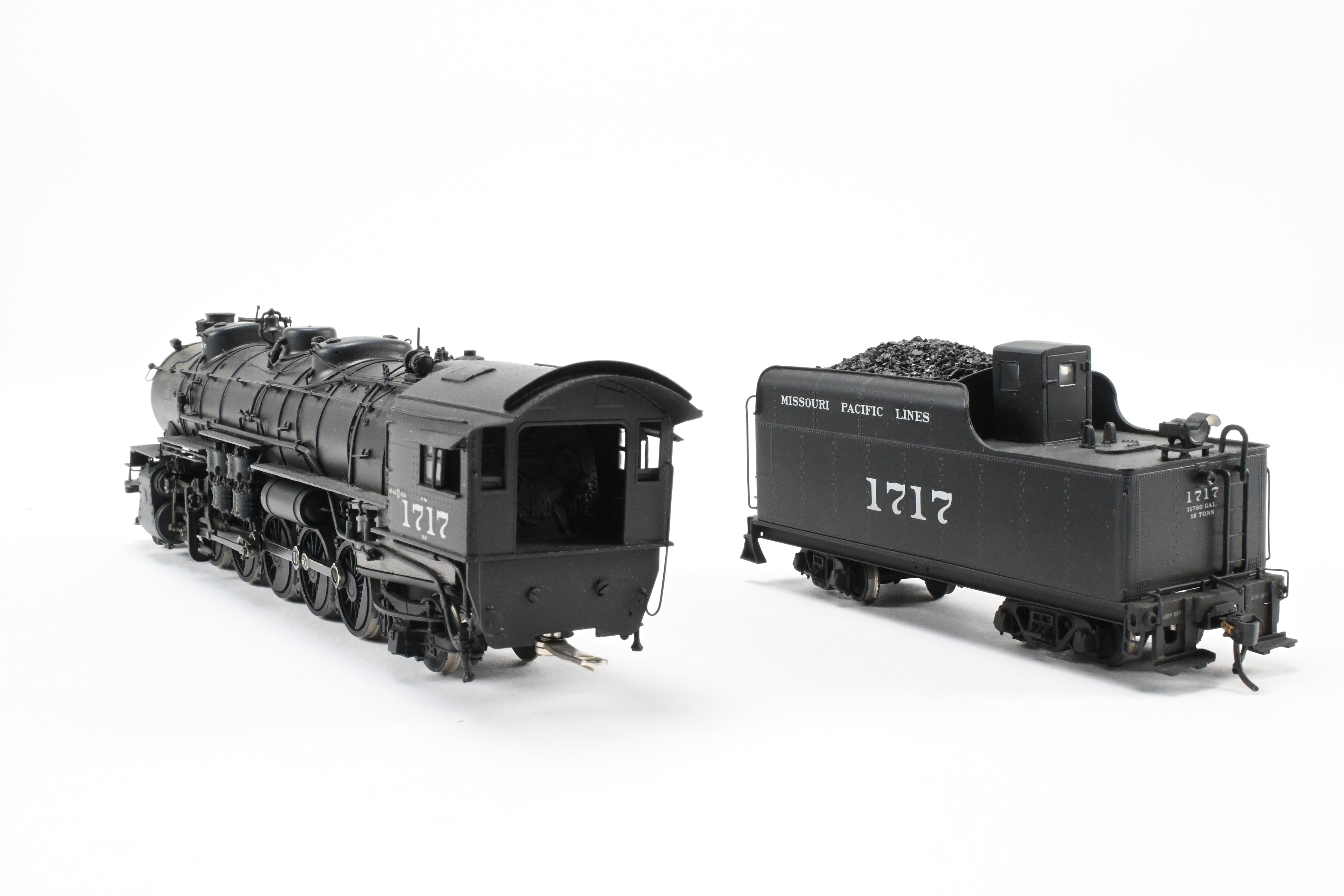 HO Scale Brass Sunset Model Missouri Pacific 2-10-2 Steam Locomotive with Custom Modifications to MP #1717, Professionally Painted by Don J. Worth and Modified by Renowned Author and Modeler Joe G. Collias