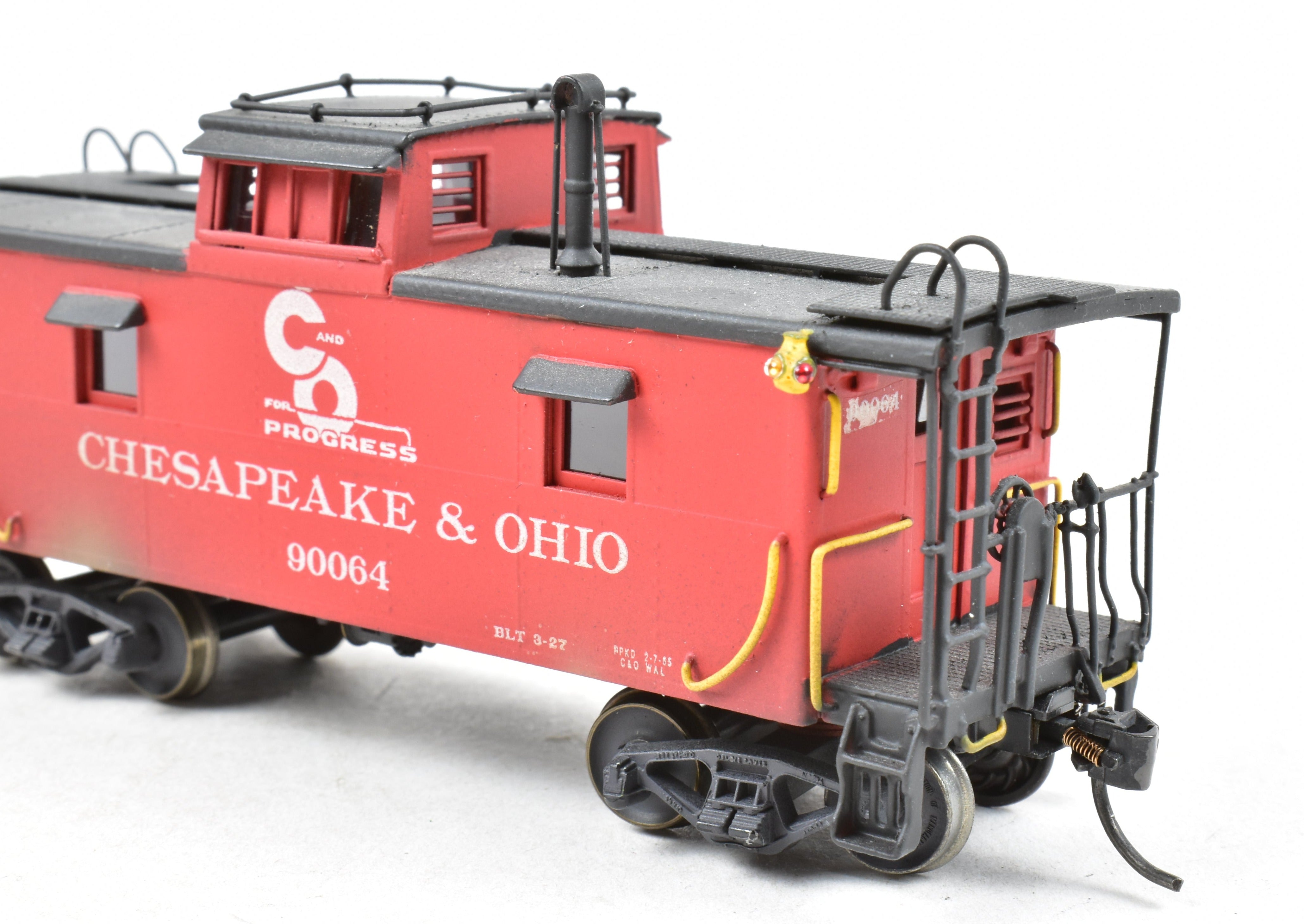 Custom Painted HO Brass Nickel Plate Chesapeake & Ohio Steel Caboose