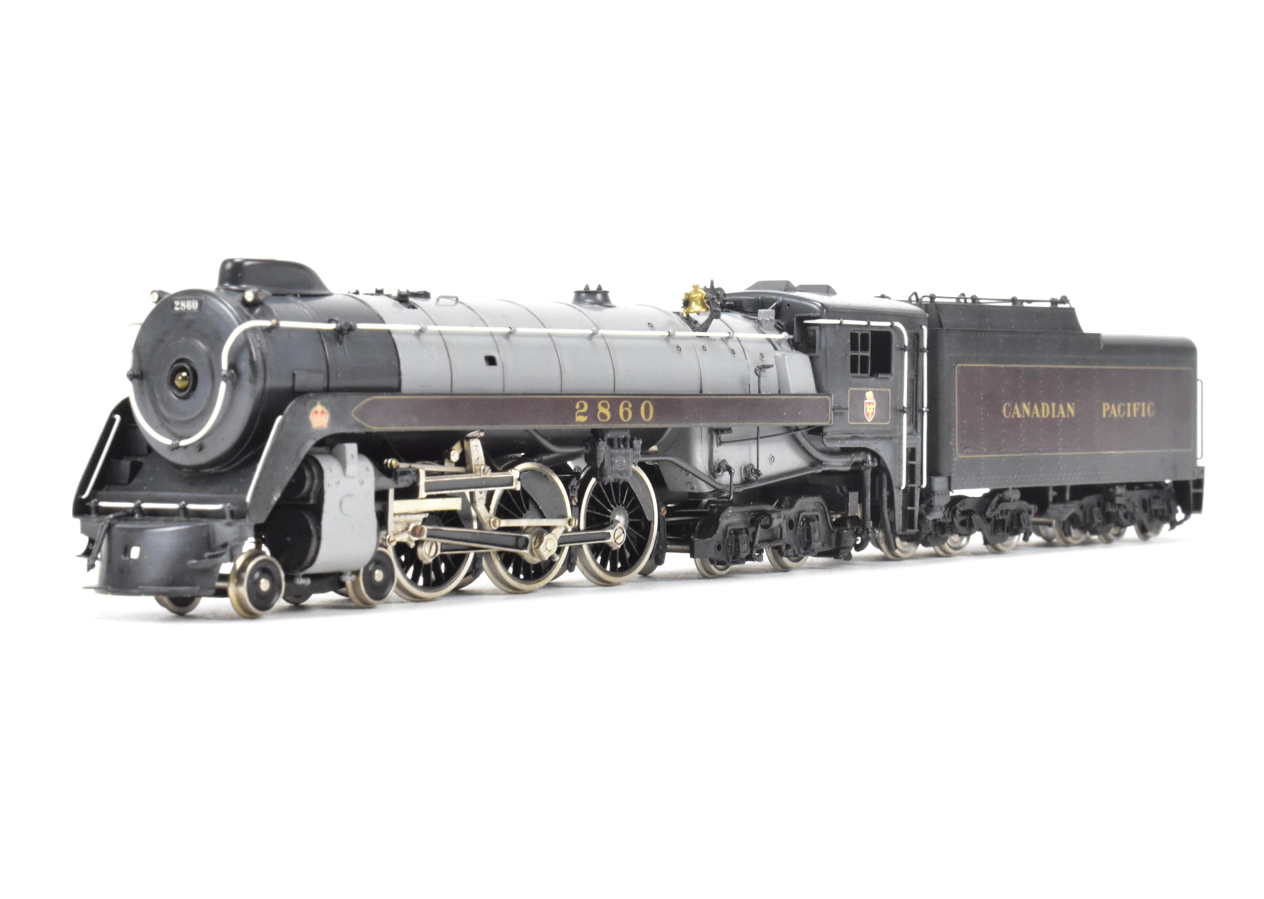 HO Scale Brass PFM - Tenshodo CPR Canadian Pacific H-1e #2860 Royal Hudson Factory Painted Model