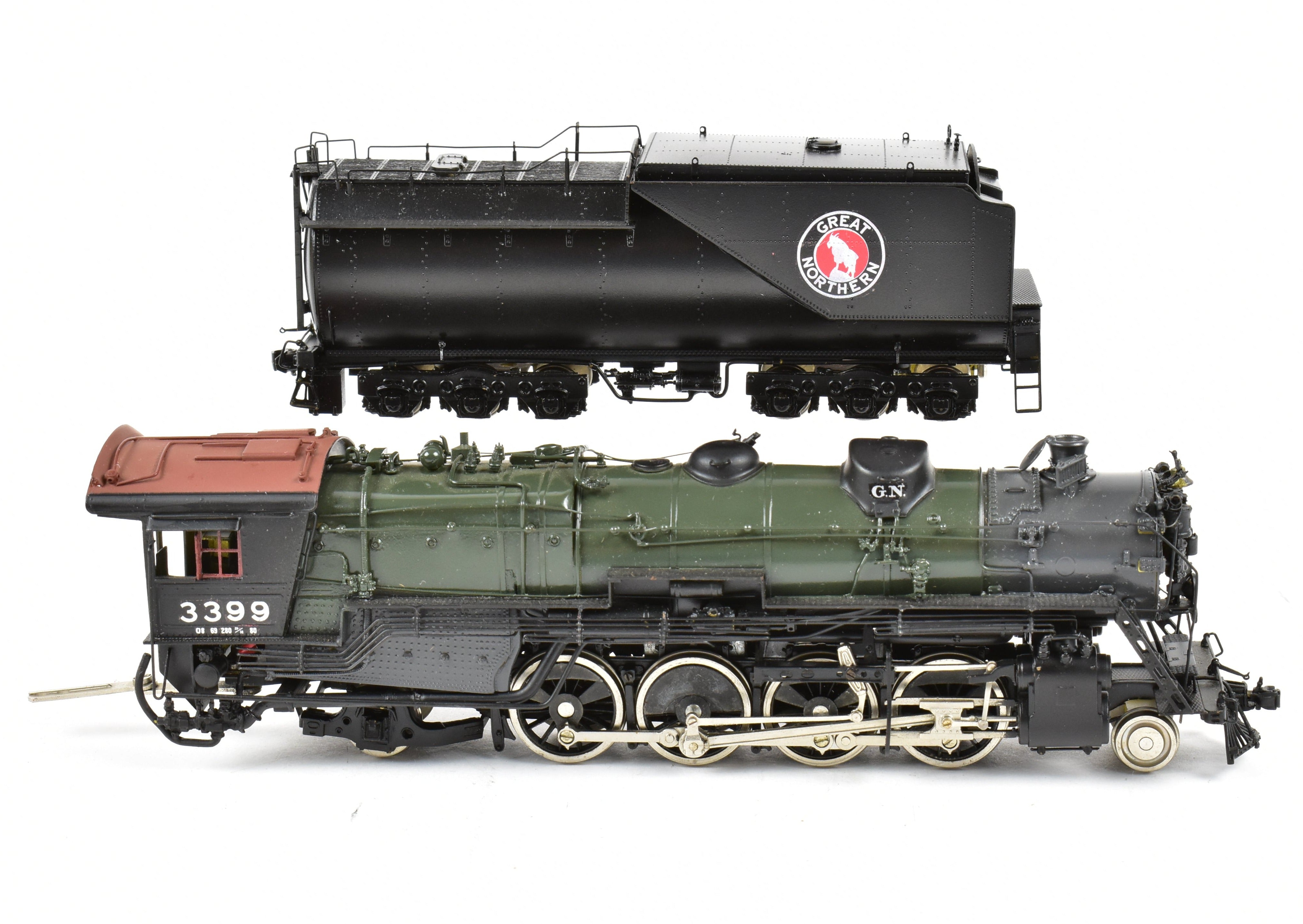 HO Scale Brass Great Northern 2-8-2 Class O-8 Open Cab Custom Painted Sunset Model