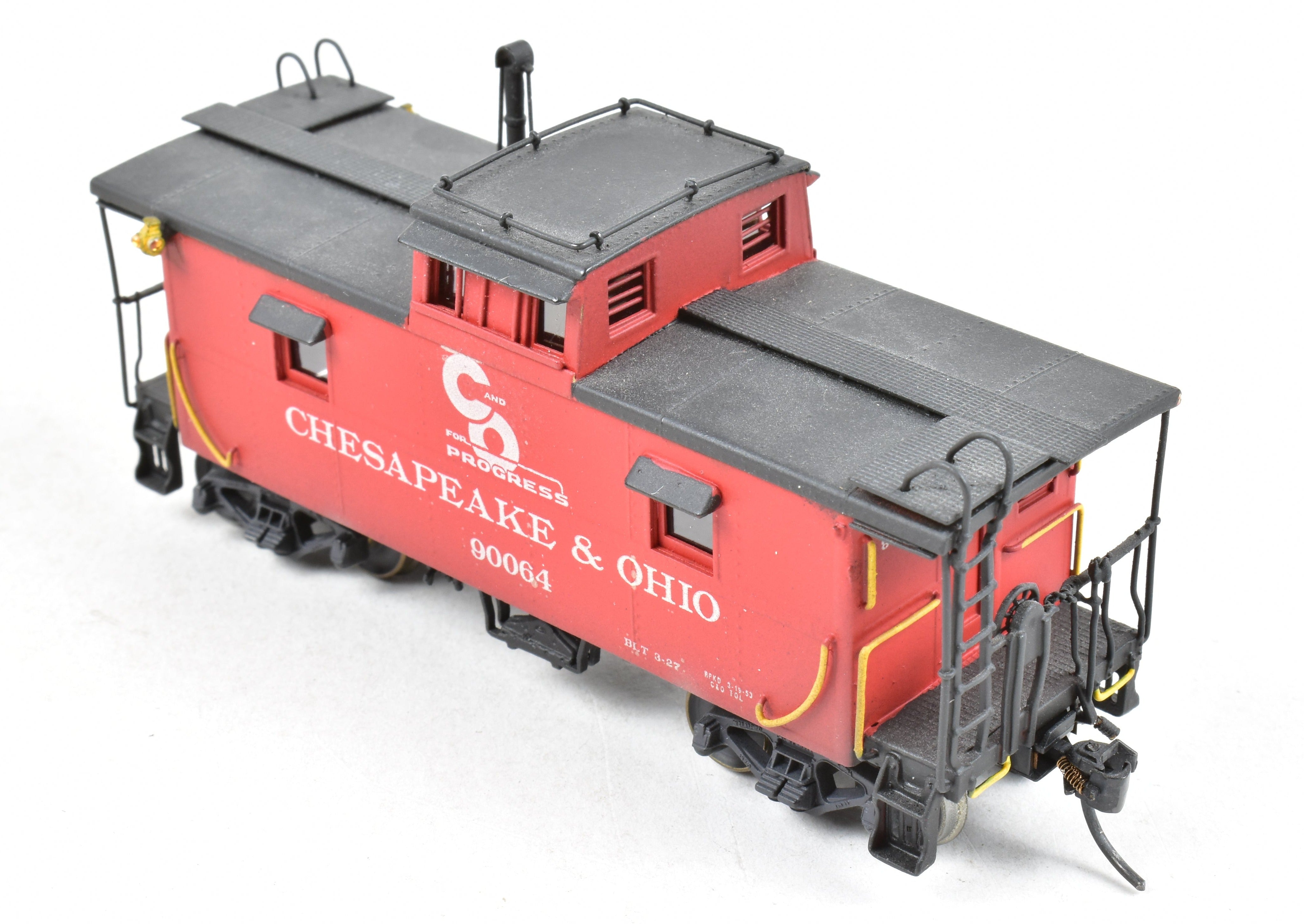 Custom Painted HO Brass Nickel Plate Chesapeake & Ohio Steel Caboose