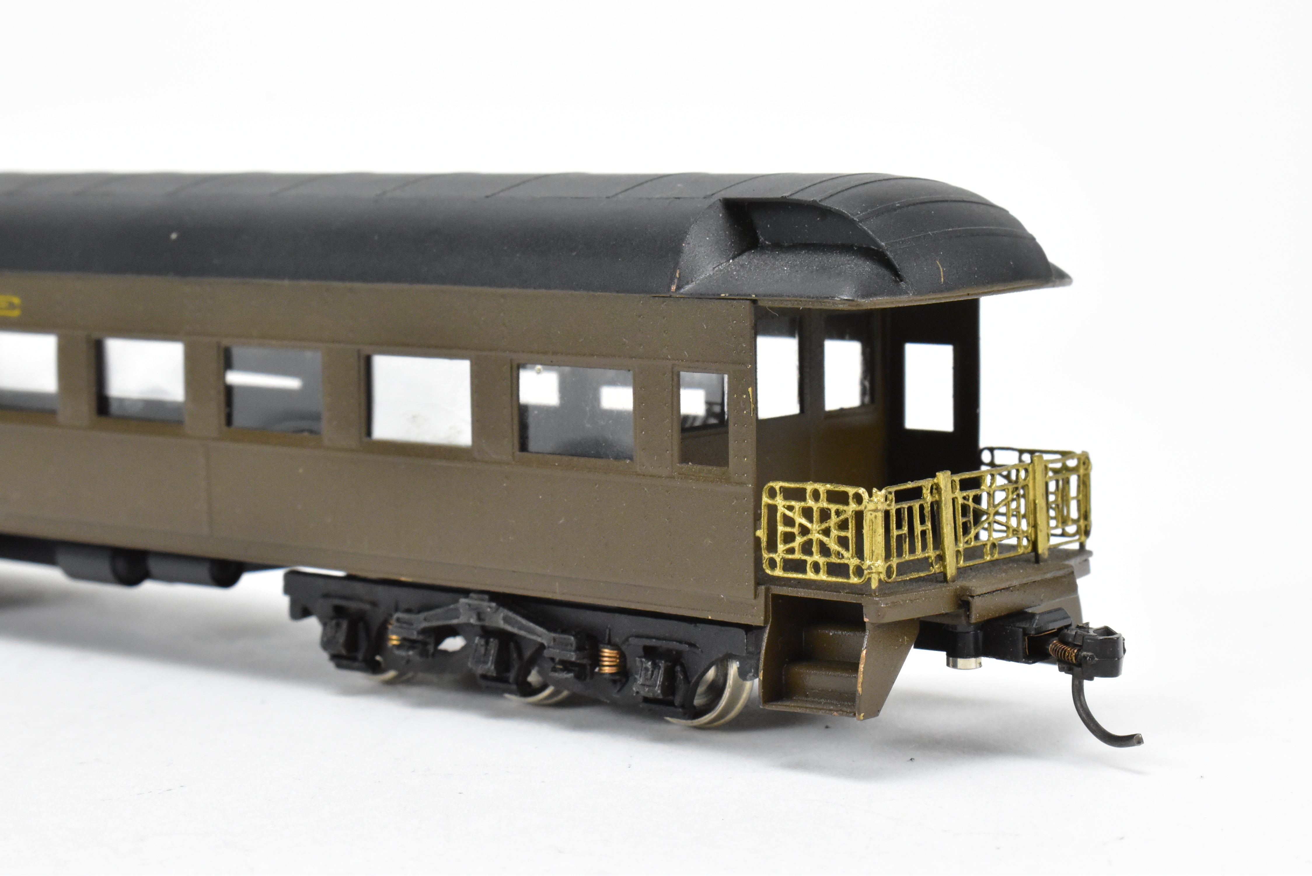 Custom Painted HO Scale Brass Lambert AT&SF Santa Fe Cafe Lounge Observation Car #1514 with Incorrect Box