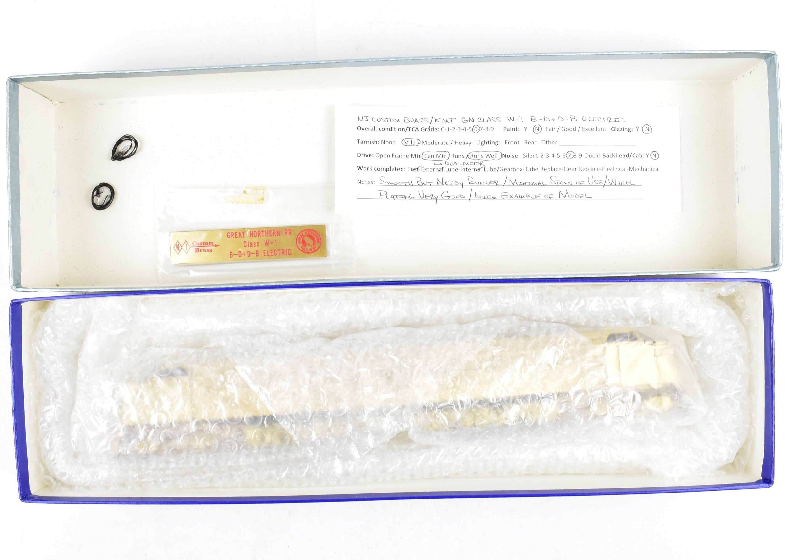 HO Scale Custom Brass Model - Great Northern General Electric W-1 Electric Locomotive from NJ Custom Brass