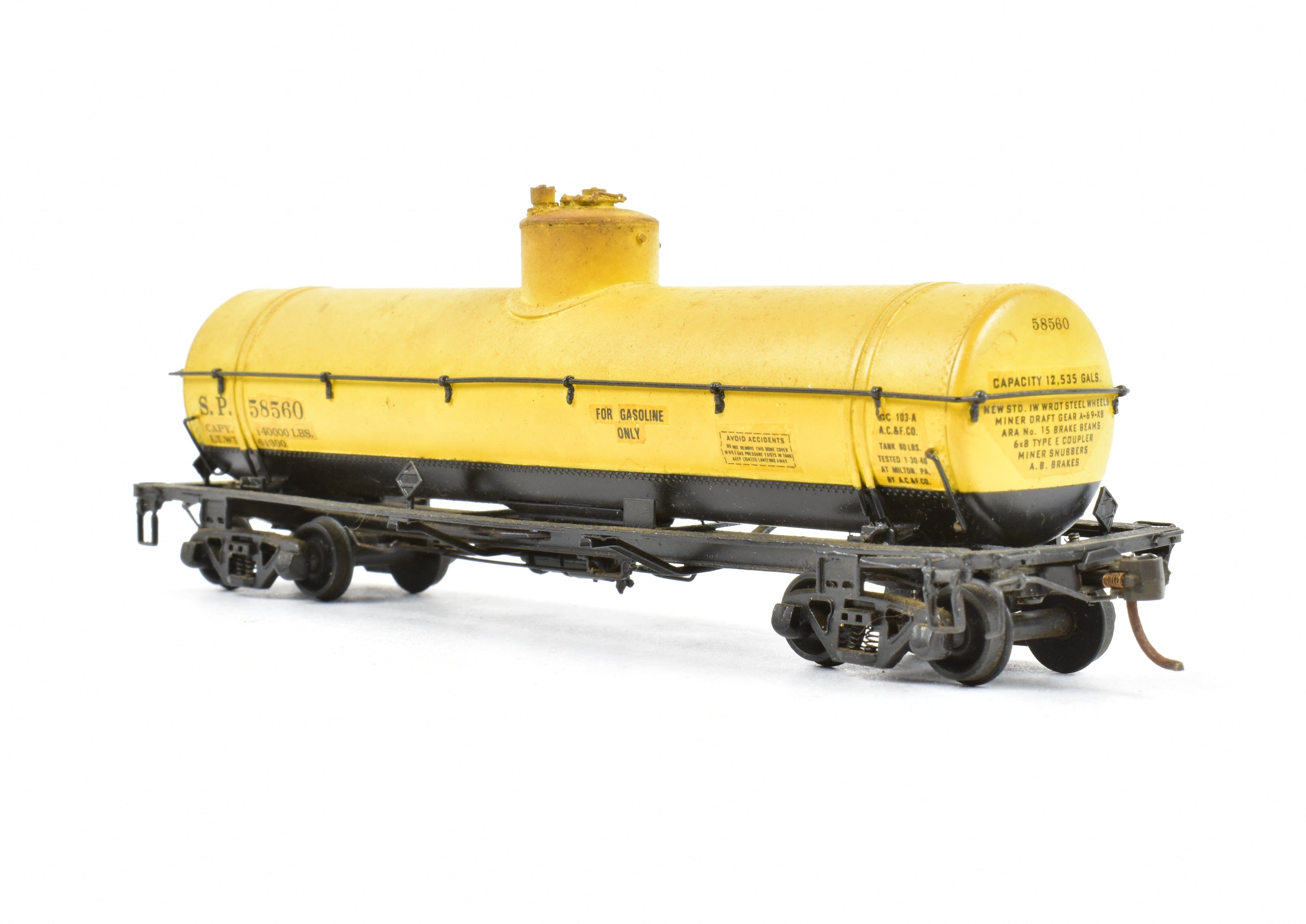 Custom Painted HO Brass Southern Pacific O - 50 - 12 Tank Car by Pecos River
