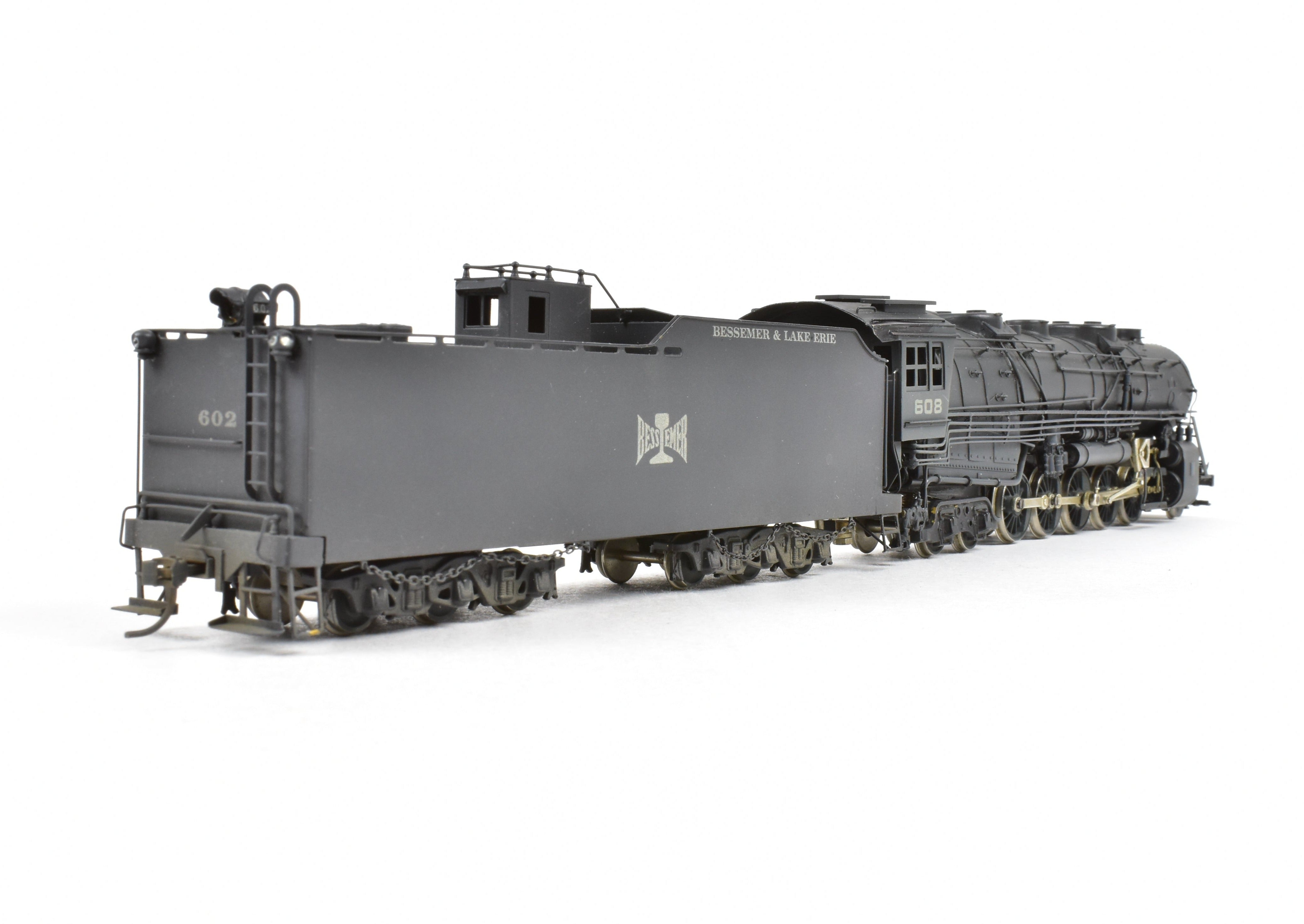 HO Scale Brass Nickel Plated Model Train - Bessemer & Lake Erie 2-10-4 FP No. 608 Reboxxed Version