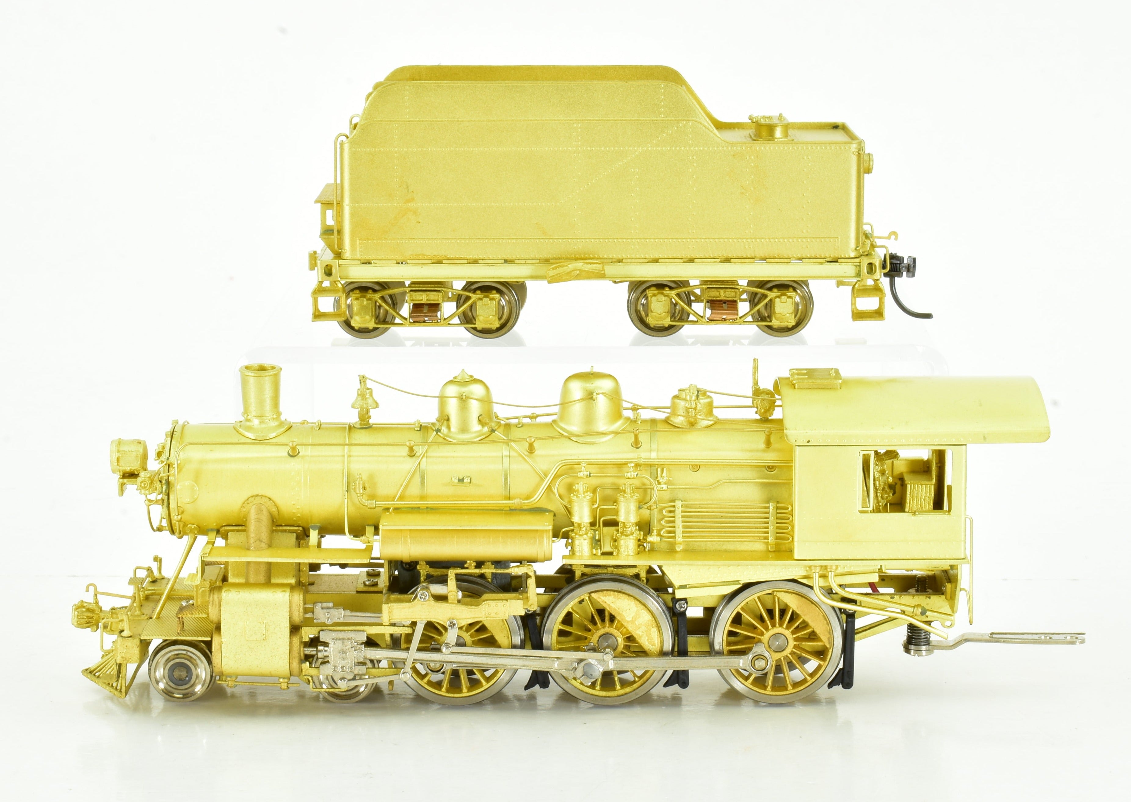 HO Scale Brass Nickel - Plated Steam Locomotive Model: New York Ontario & Western Class E 4 - 6 - 0 by Nickel Plate Products