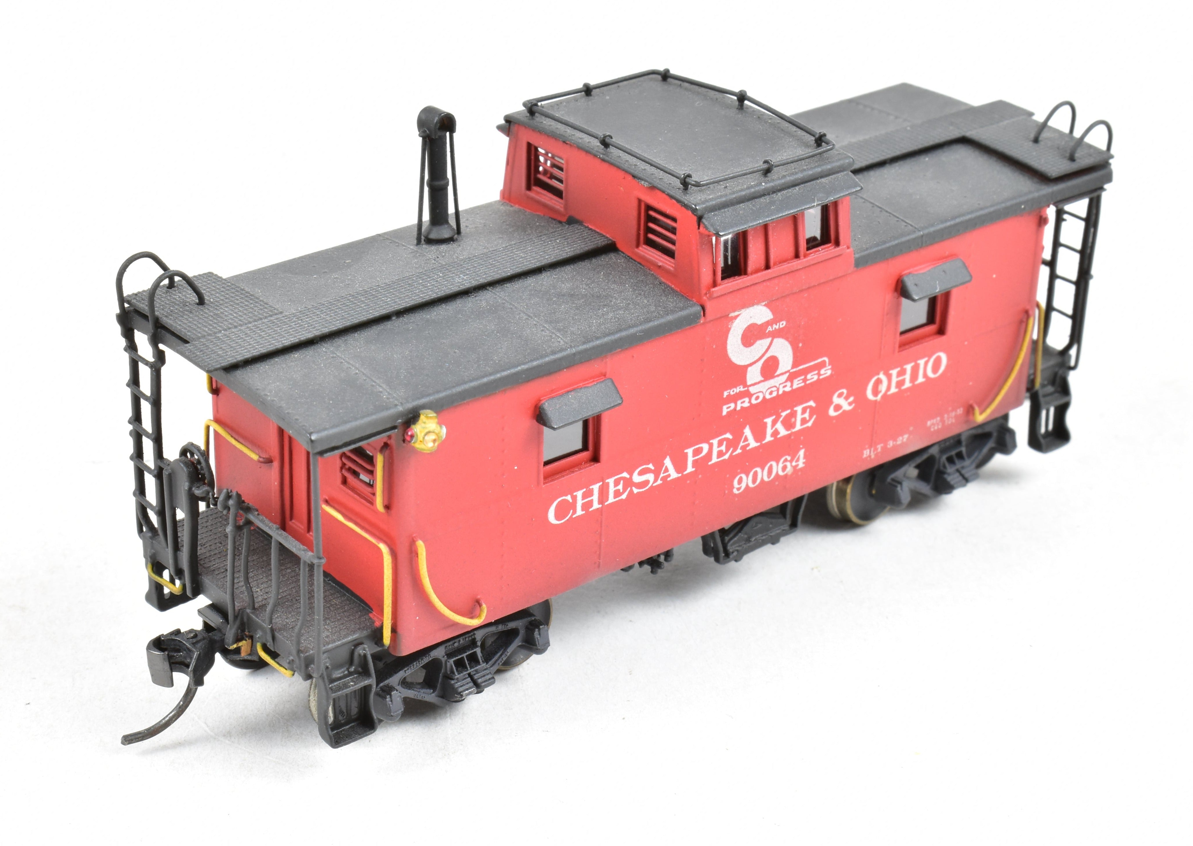 Custom Painted HO Brass Nickel Plate Chesapeake & Ohio Steel Caboose