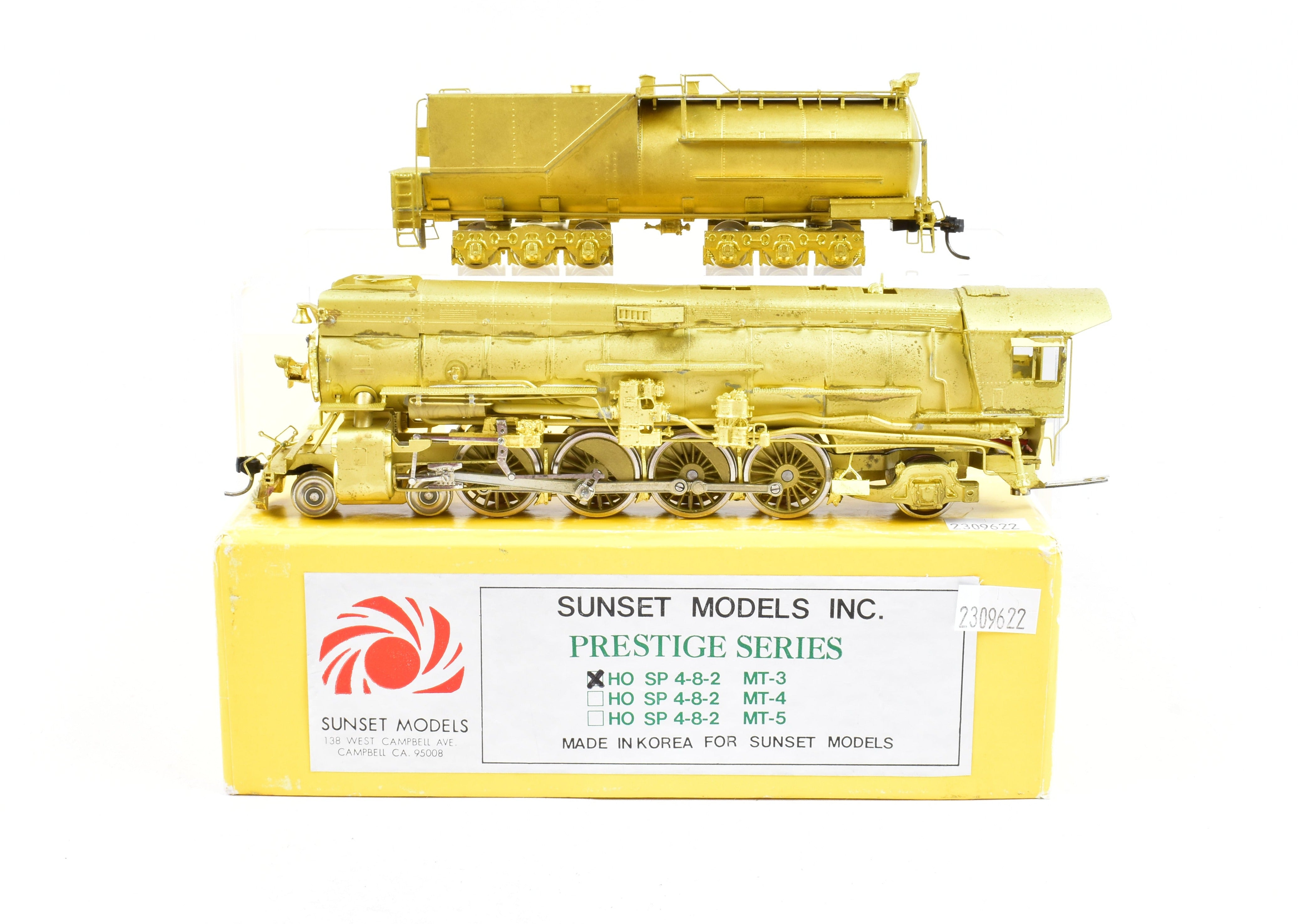 HO Brass Sunset Models SP - Southern Pacific MT-3 4-8-2 Mountain Prestige Series with Spare Parts