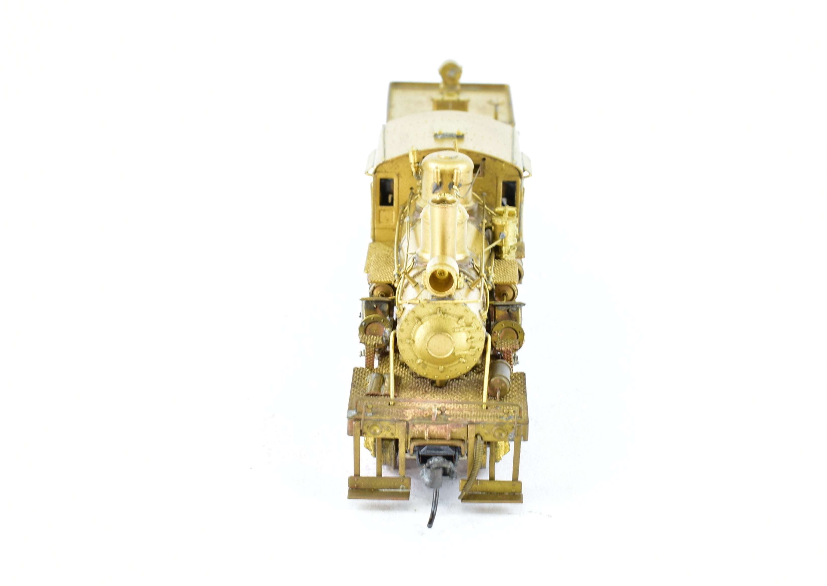 HO Scale Brass PFM - United Model of a 2 - Truck Logging Climax Geared Locomotive with an Additional Non - Geared Tender