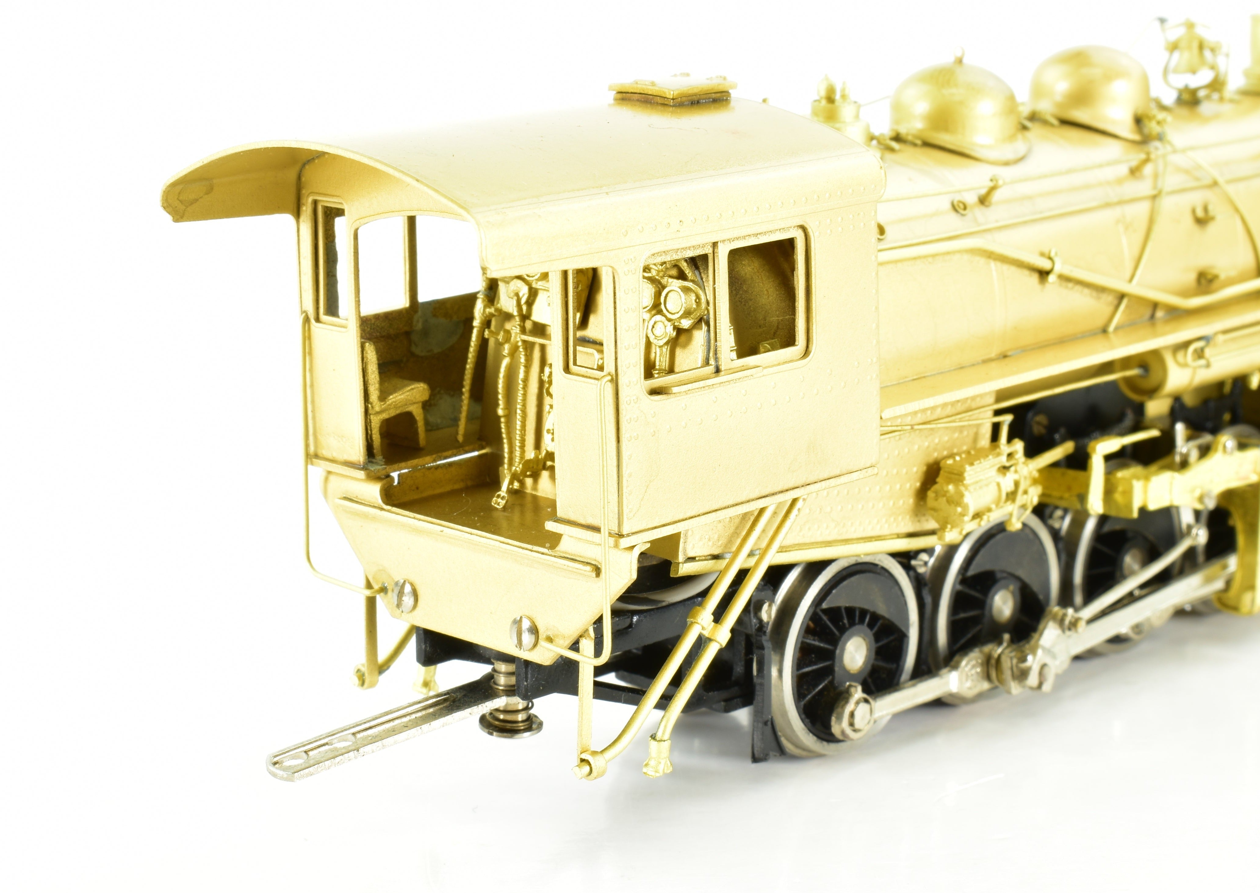 HO Scale Brass Nickel - Plated NPP (Nickel Plate Products) New York Ontario & Western Class W - 2 2 - 8 - 0 Locomotive with Side - Mounted Air Pumps Model