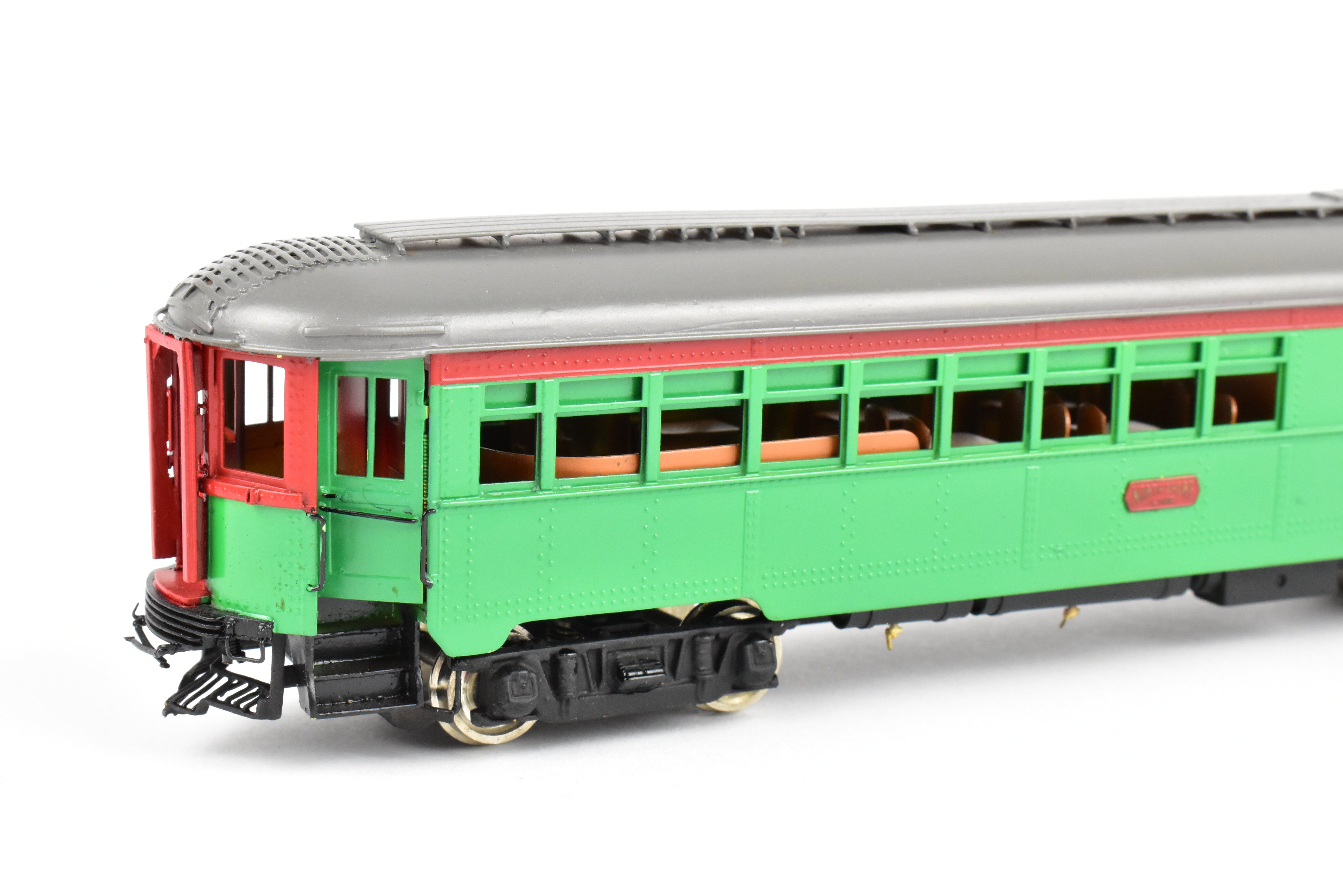 HO Brass Nickel-Plated North Shore Line Tavern Lounge Car No. 415 Factory Painted