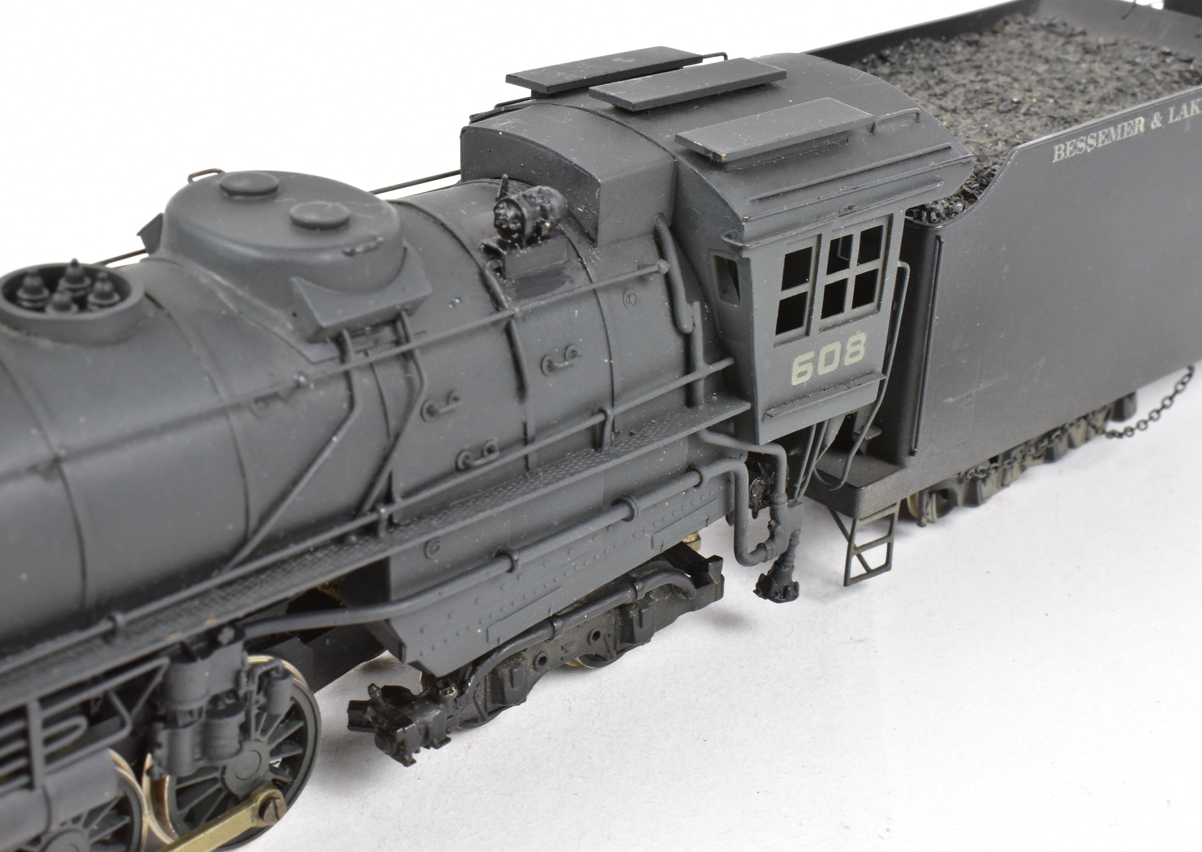 HO Scale Brass Nickel Plated Model Train - Bessemer & Lake Erie 2-10-4 FP No. 608 Reboxxed Version