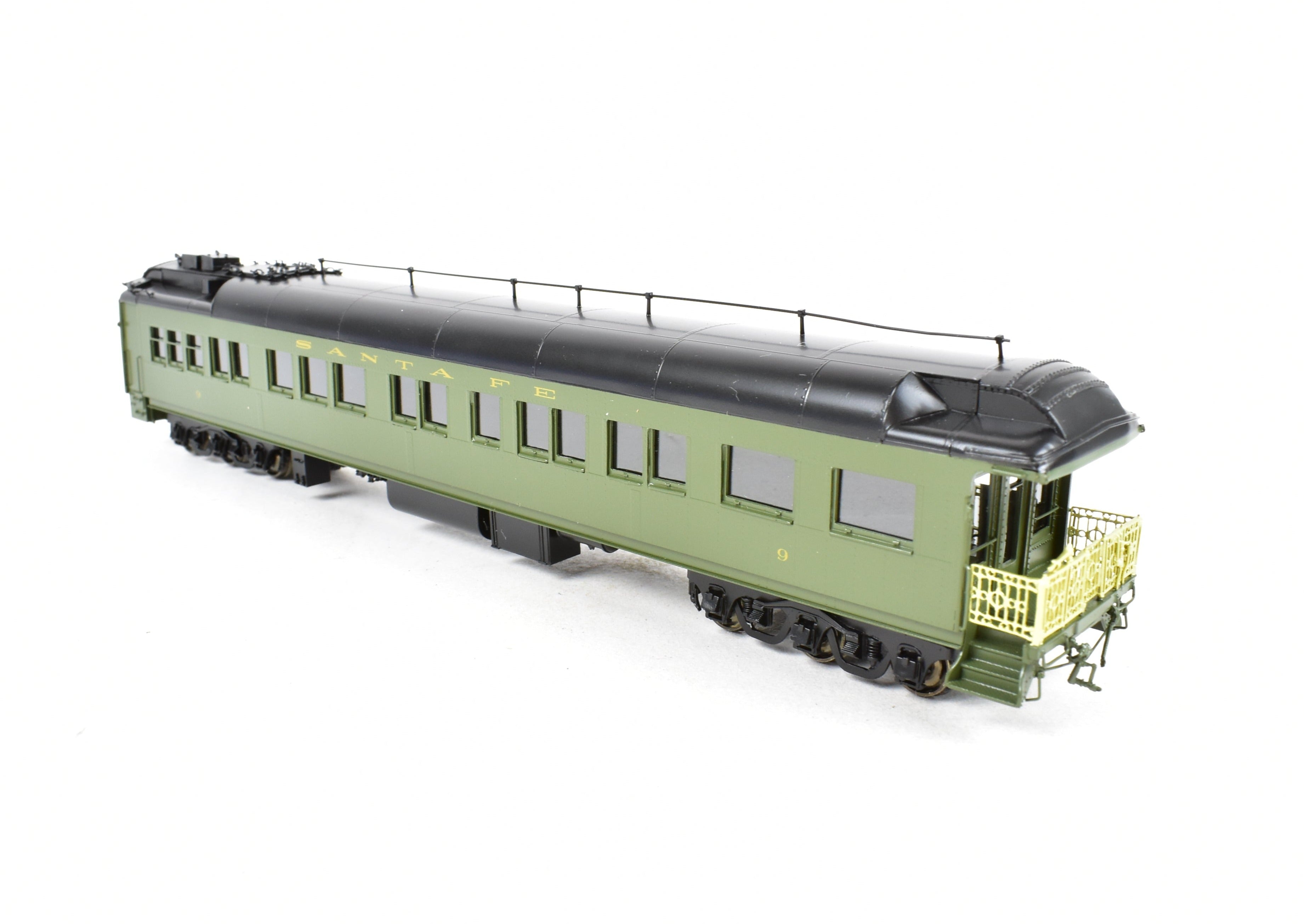 HO Scale Factory - Painted Brass ATSF - Santa Fe Heavyweight Business Car #9 by Pecos River