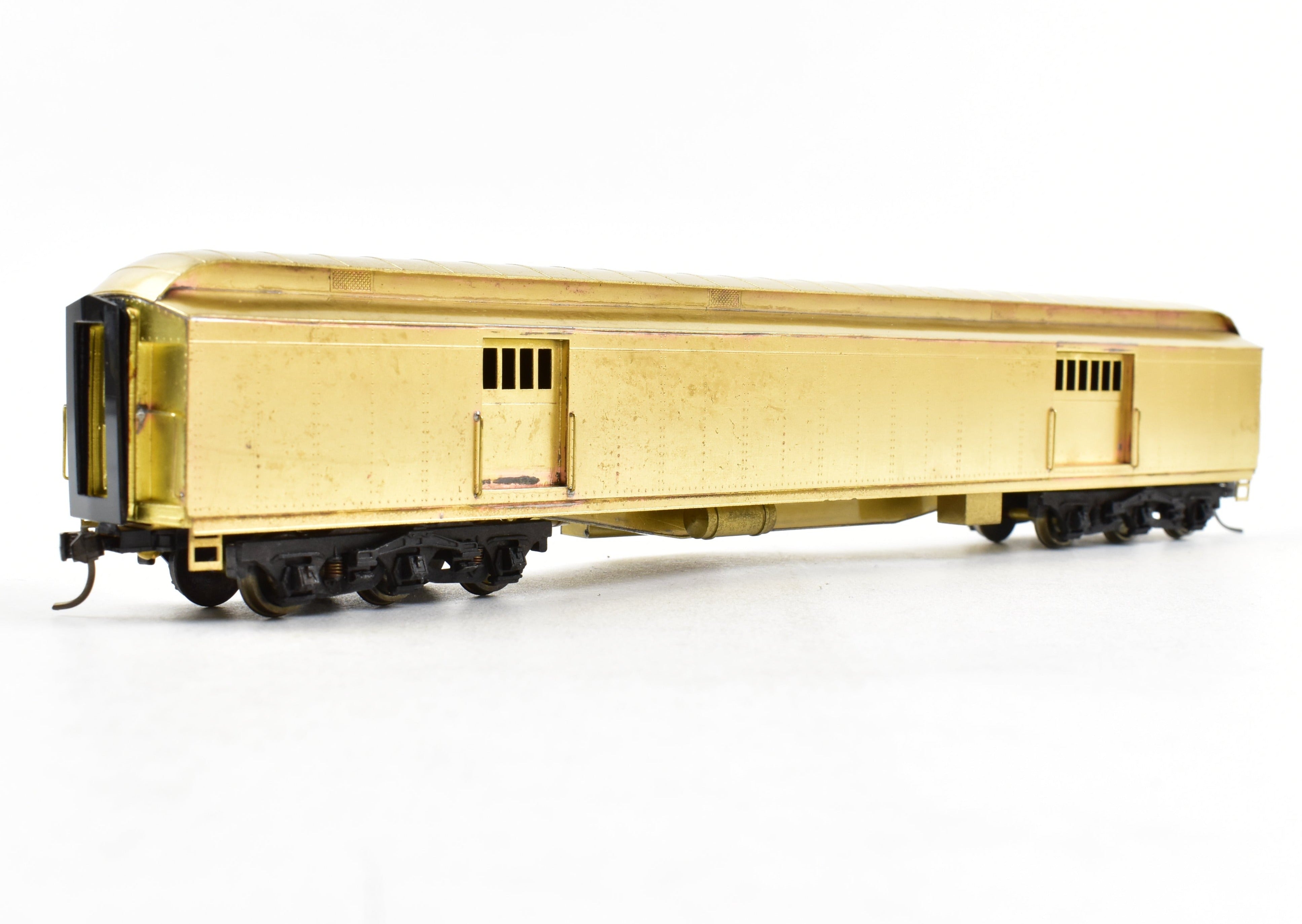 HO Scale Brass Lambert Model Train - Various Roads ATSF - Santa Fe Heavyweight Baggage Car with Central Valley Trucks