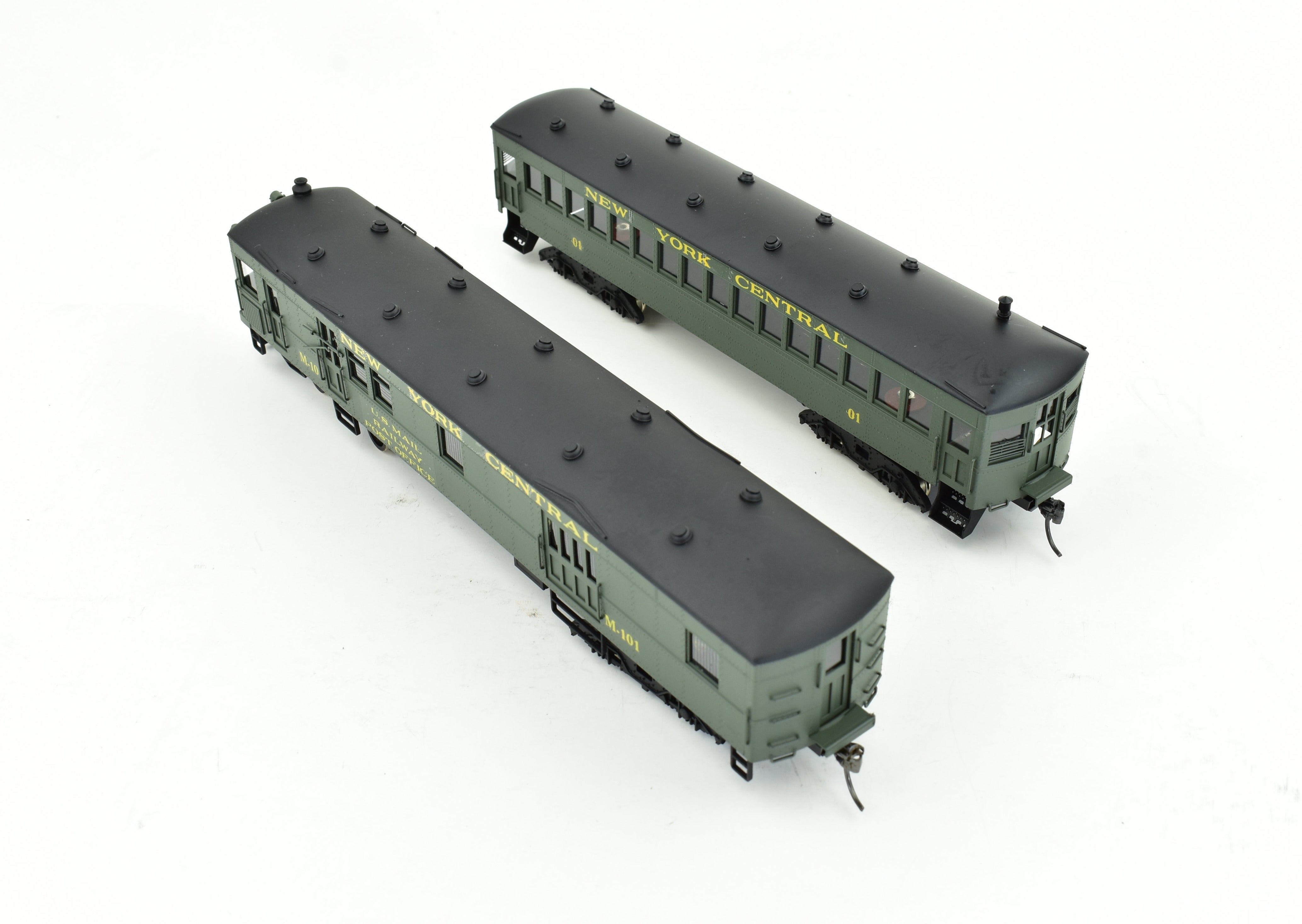 HO Scale Custom Brass Gas Motor Rail Car Set - New York Central 2 Car Set by Brass NJ Custom, Built by Orion in Japan