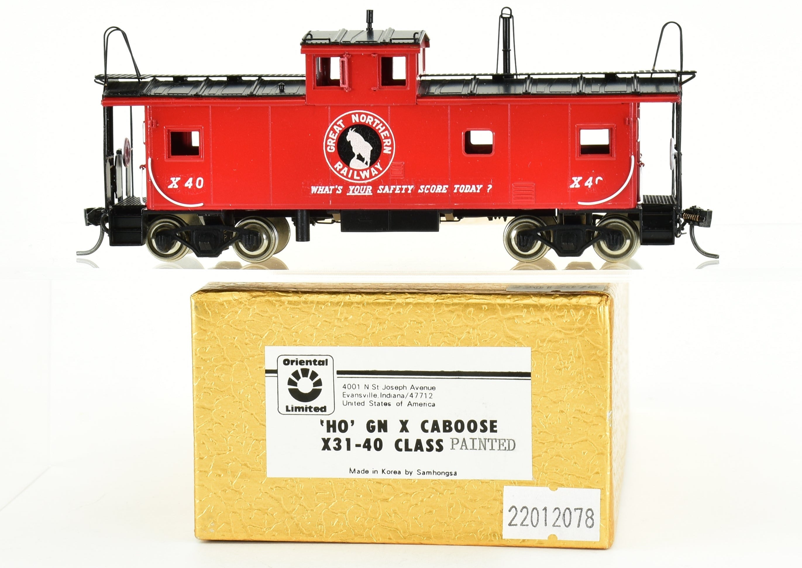 HO Brass Oriental Limited GN - Great Northern X31 - 40 Class FP No. X40 Caboose