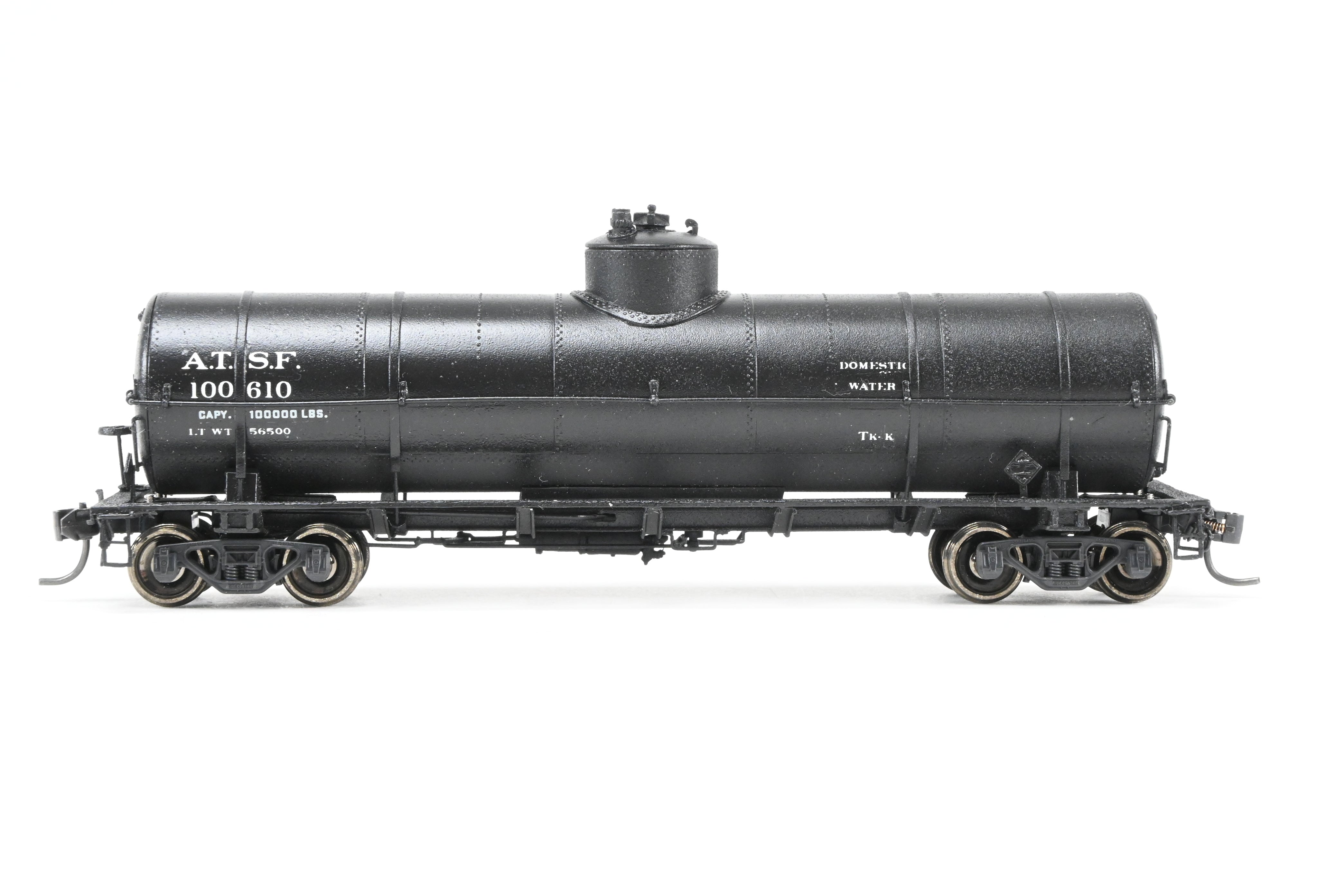 Custom Painted HO Brass ATSF - Santa Fe Tk - K Tank Car #100610 by Pecos River