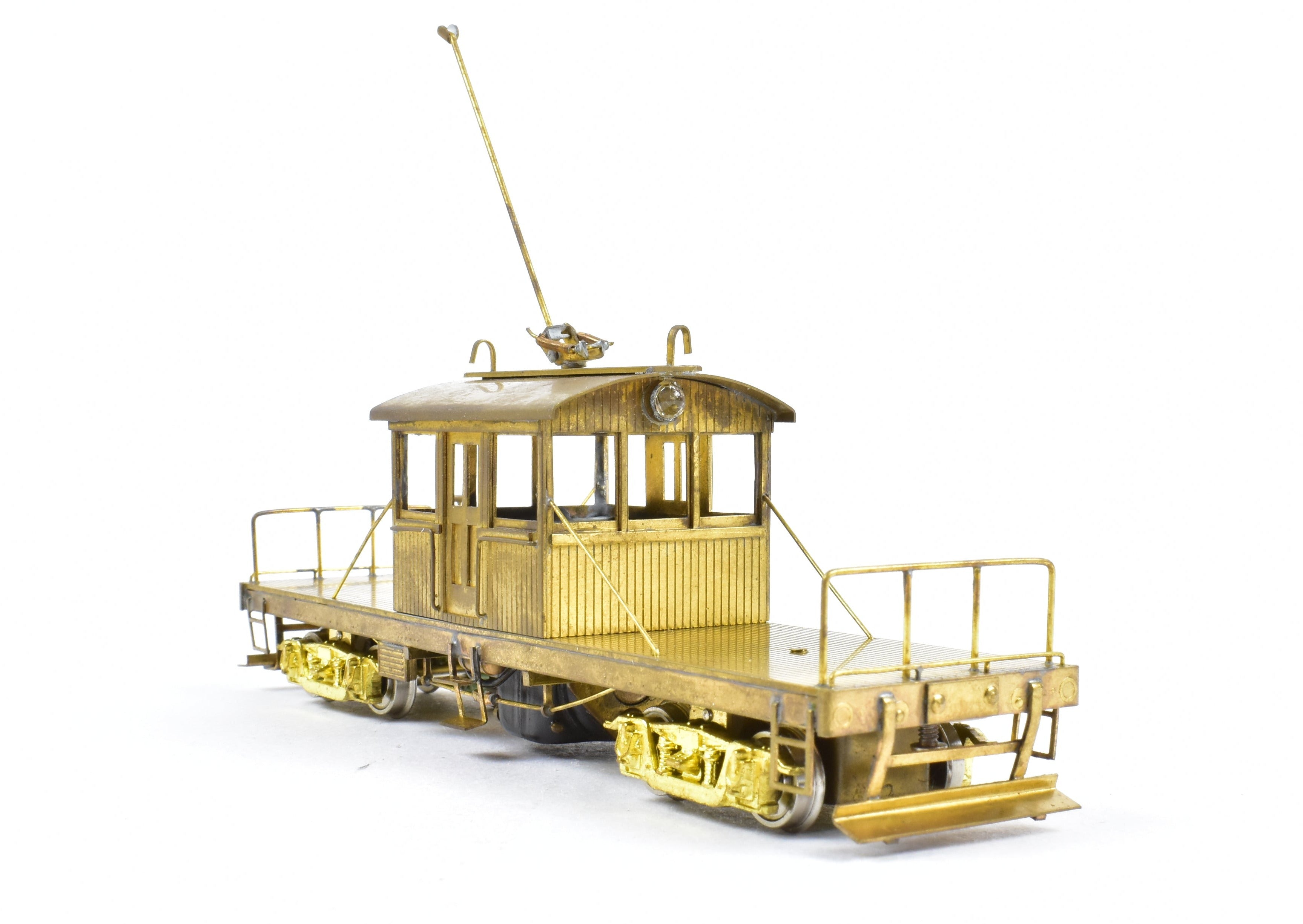 High - Quality HO Scale Brass Suydam Flat Bed Work Motor Model for Sacramento Northern and Various Roads