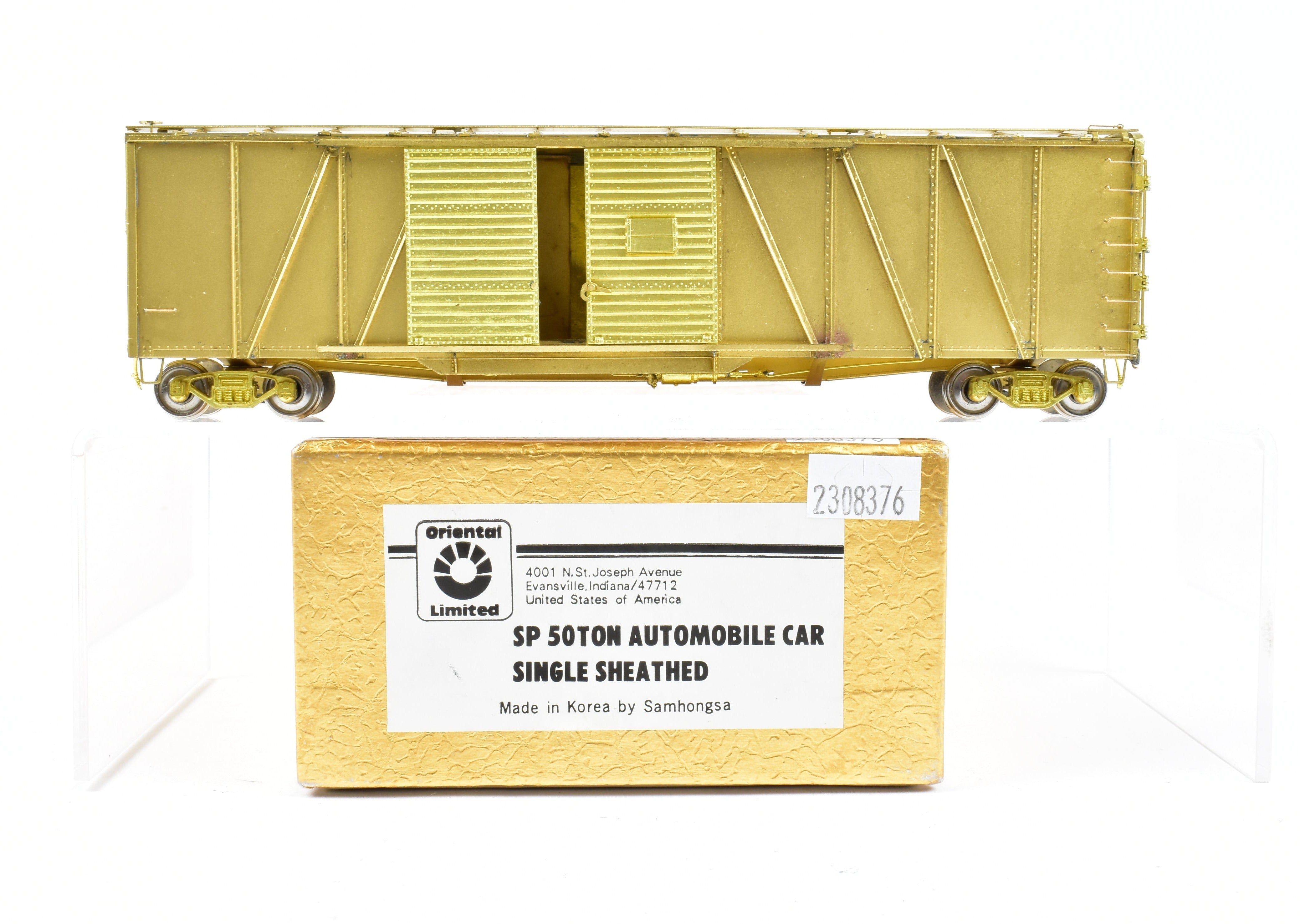 HO Scale Brass Southern Pacific 50-Ton Automobile Single-Sheathed Box Car from Oriental Limited Special Edition