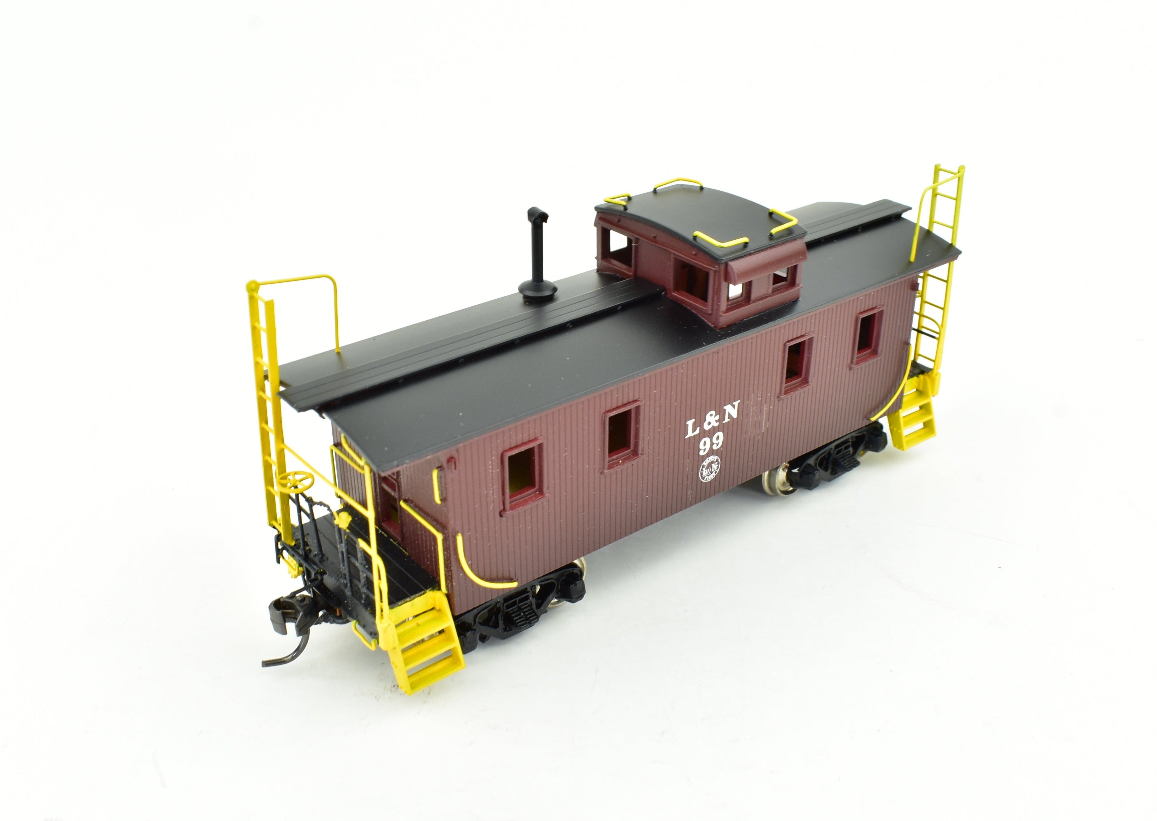 HO Scale Brass PFM SKI Louisville & Nashville NE Series Wood Caboose, Factory Painted