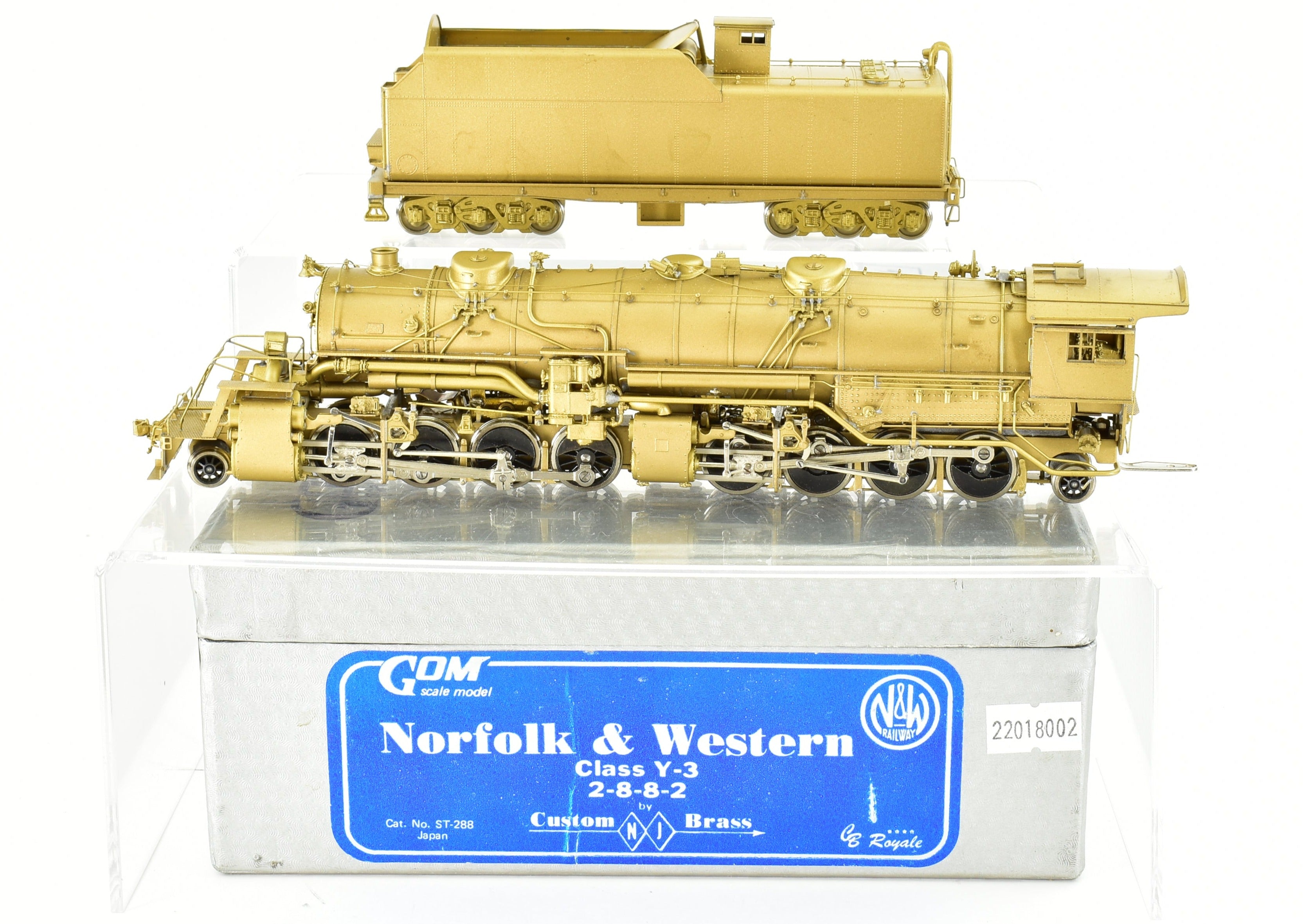 HO Scale Brass NJ Custom Norfolk & Western Class Y-3 2-8-8-2 Model