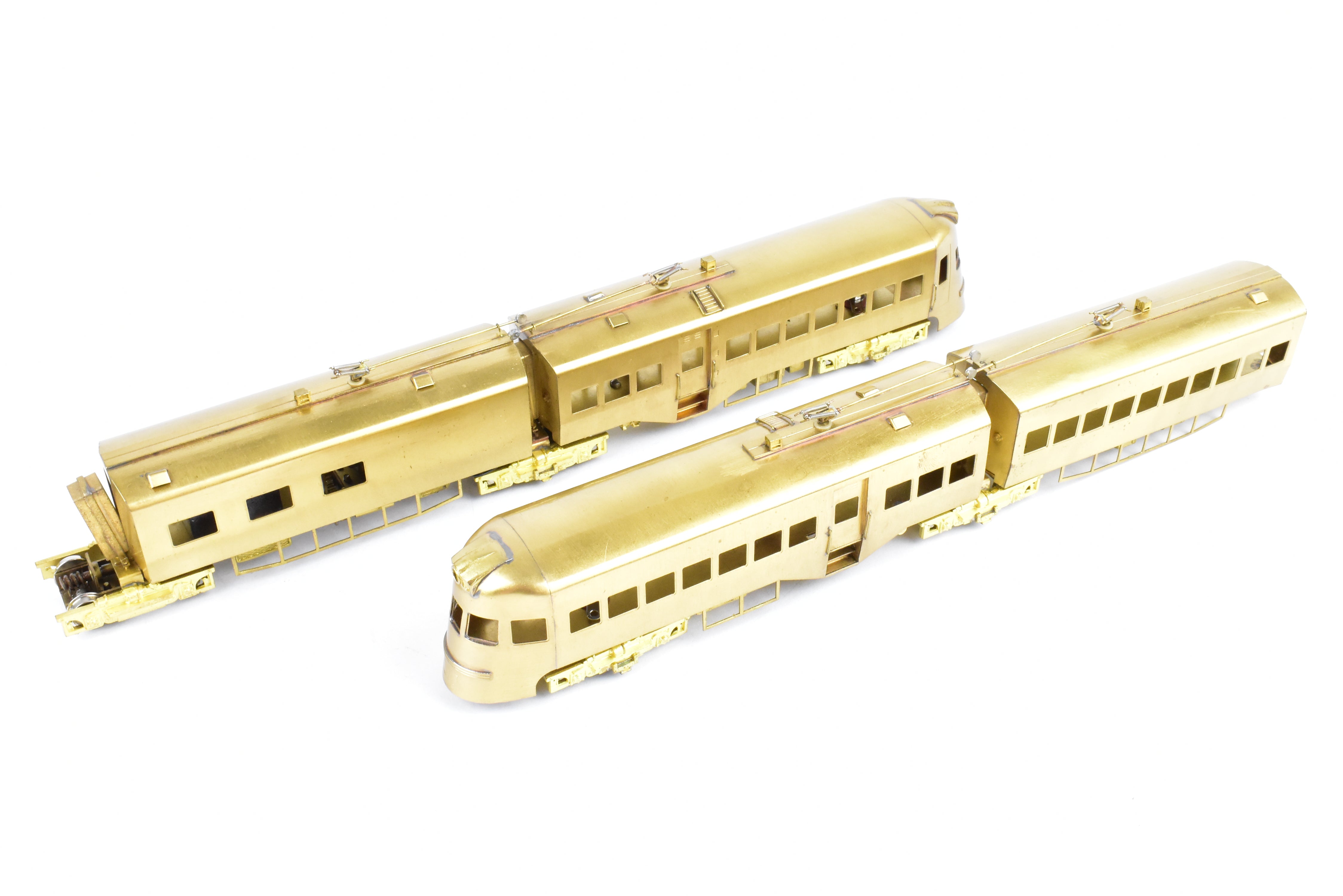 HO Scale Brass Nickel-Plated North Shore Line Electroliner 4-Car Set
