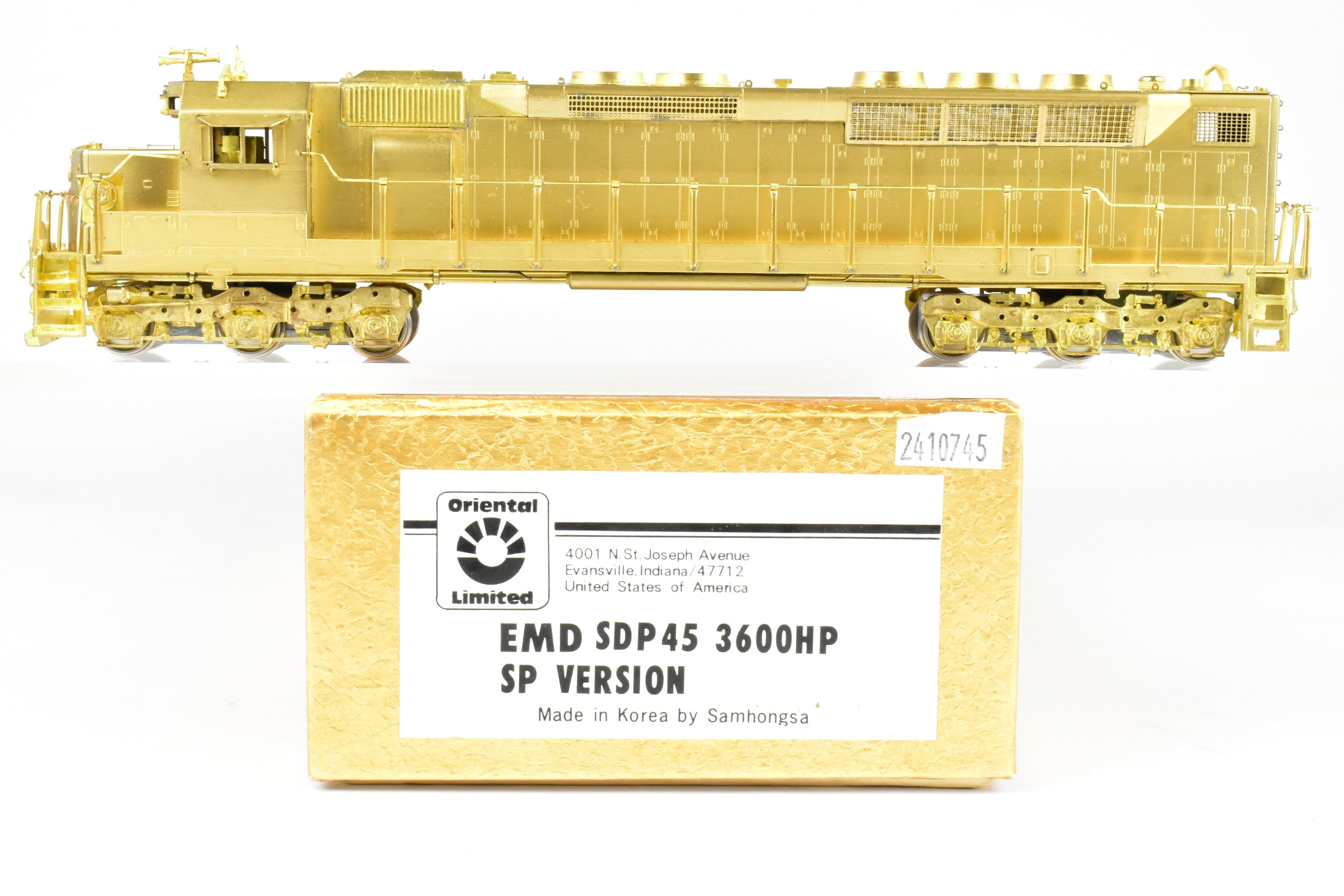 HO Scale Brass Southern Pacific EMD SDP45 3600 HP Oriental Limited Model
