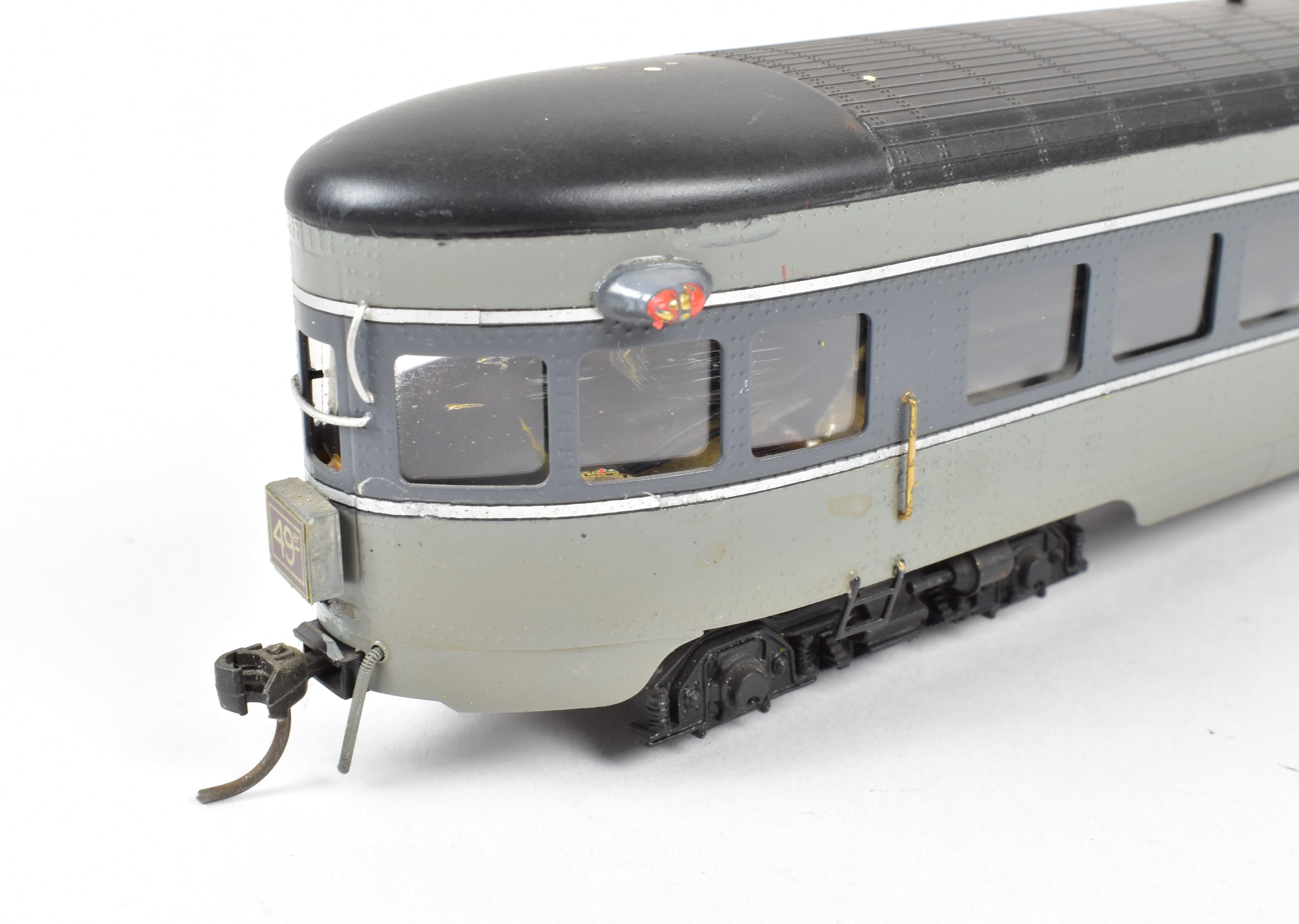 HO Scale Brass Model Train Set - Oriental Limited SP/UP/C&NW UP Union Pacific The Forty Niner 8-Car Set in Two-Tone Gray with Overland Lettering