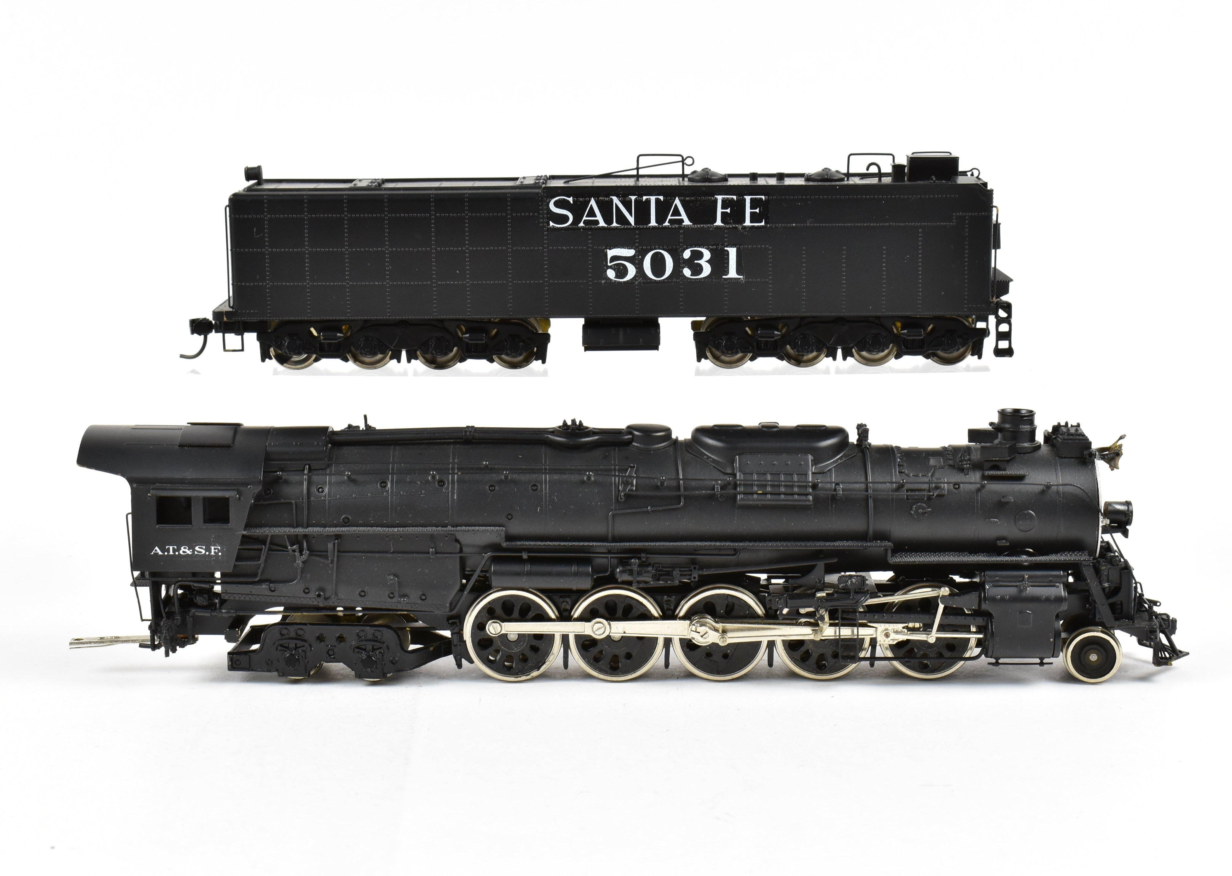 Custom Painted HO Brass PFM - United ATSF - Santa Fe 2-10-4 Locomotive #5031