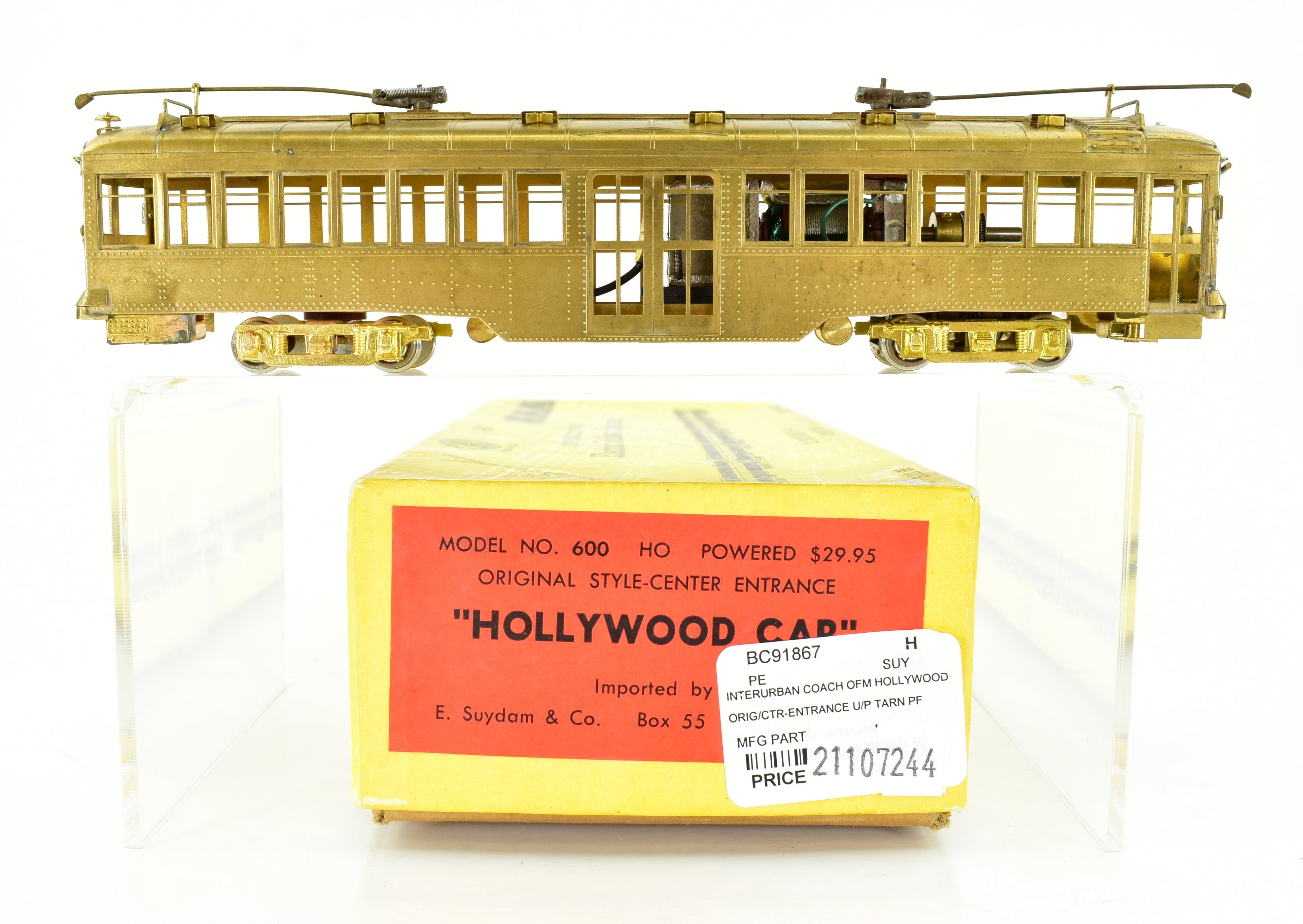 HO Scale Brass Suydam Pacific Electric Hollywood Car with Original Style Center Entrance - Authentic Model