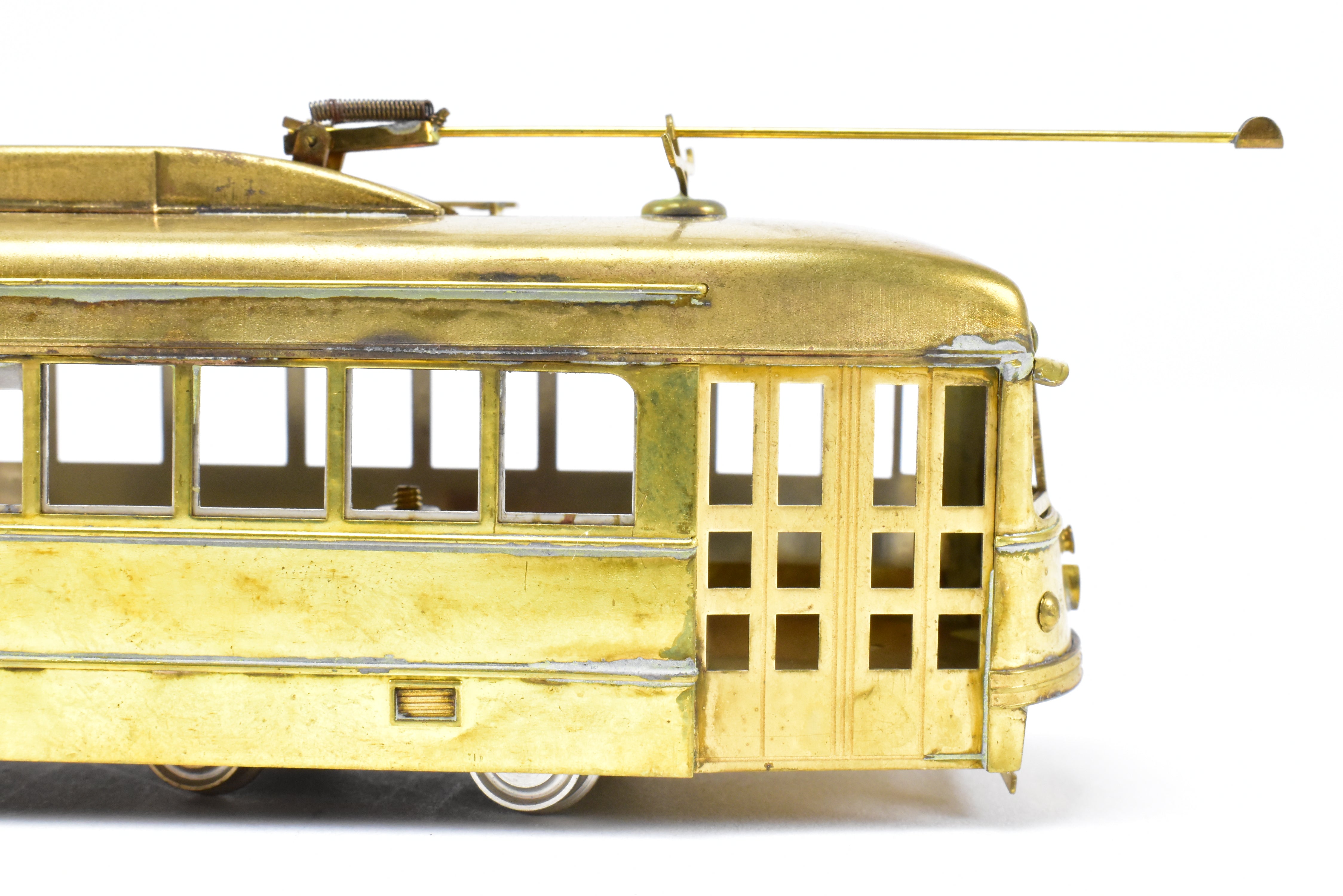 HO Scale Unpowered Trailer: Brass Suydam Pacific Electric Double End PCC Car