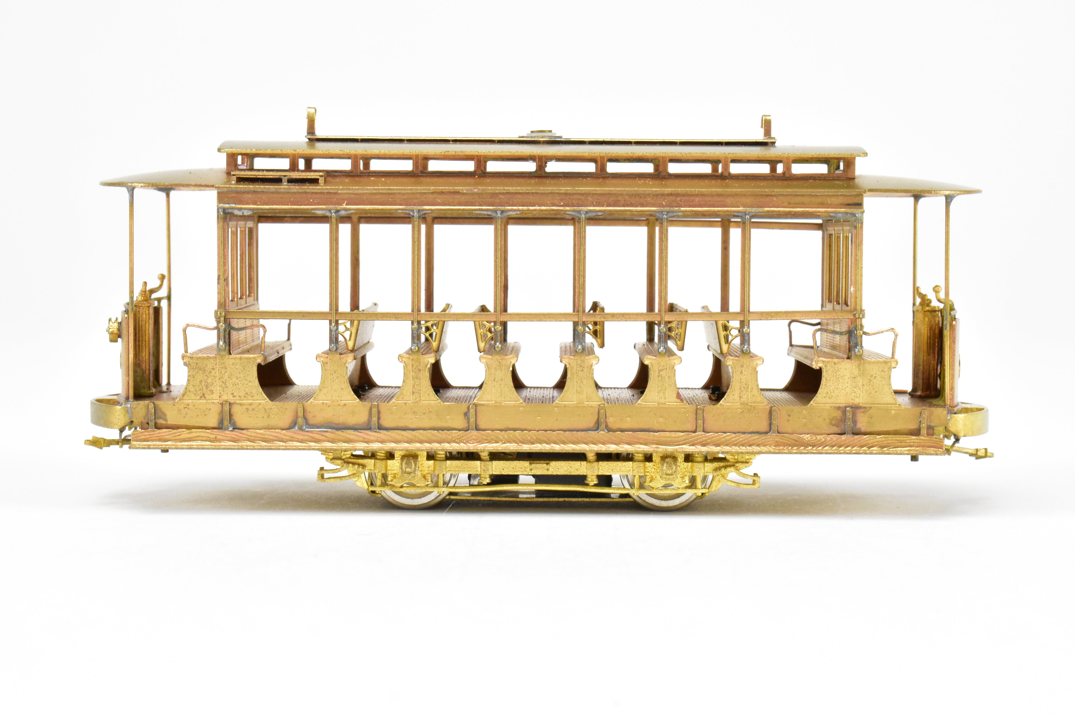HO Scale Brass MTS Imports Various Roads Brill 10 Bench Open Trolley Model for Model Train Enthusiasts
