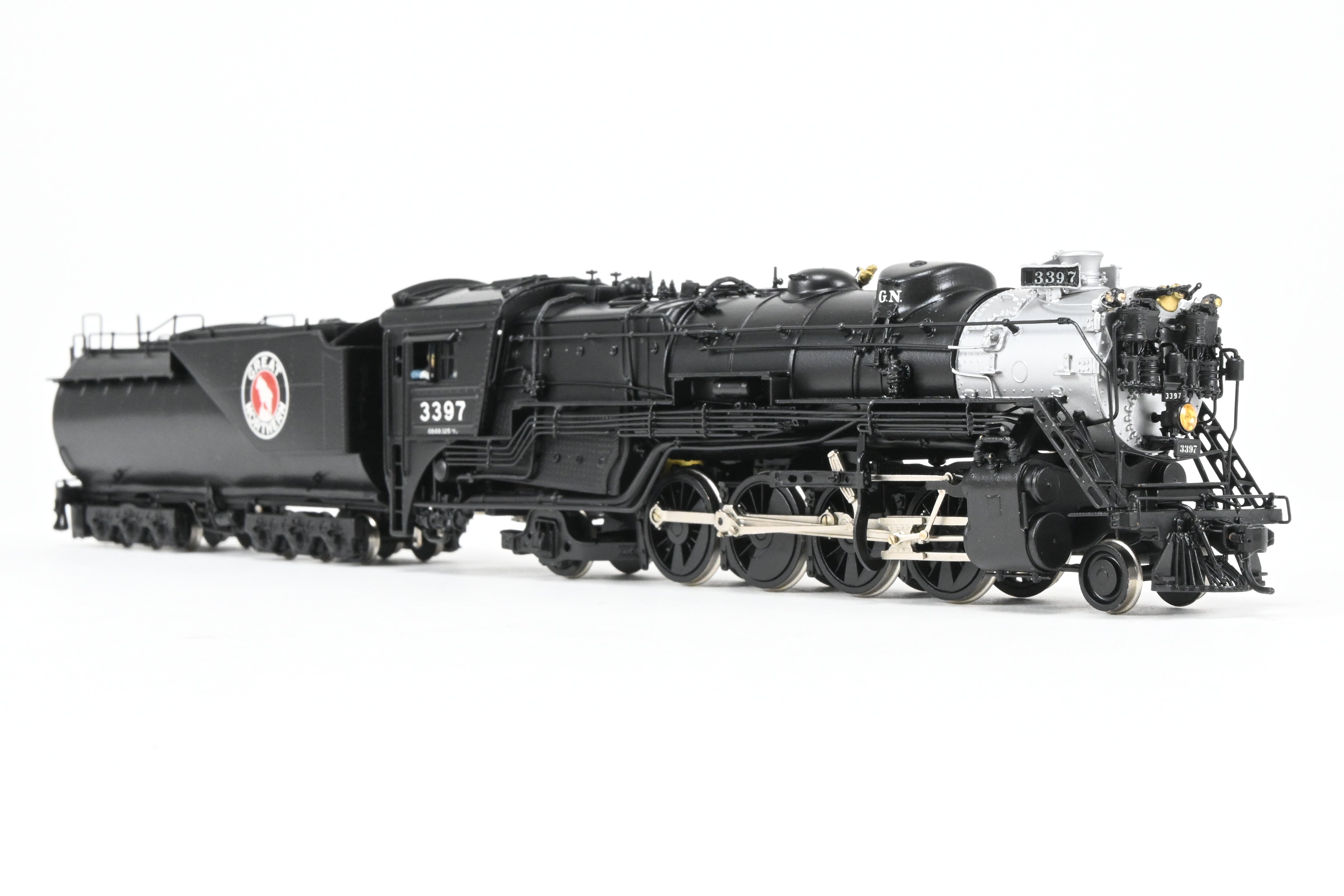 HO Scale Brass Model Train - Great Northern 2-8-2 Class O-8 Closed Cab, Professionally Painted by Jeff Lemke Trains, Inc., Sunset Models Imported