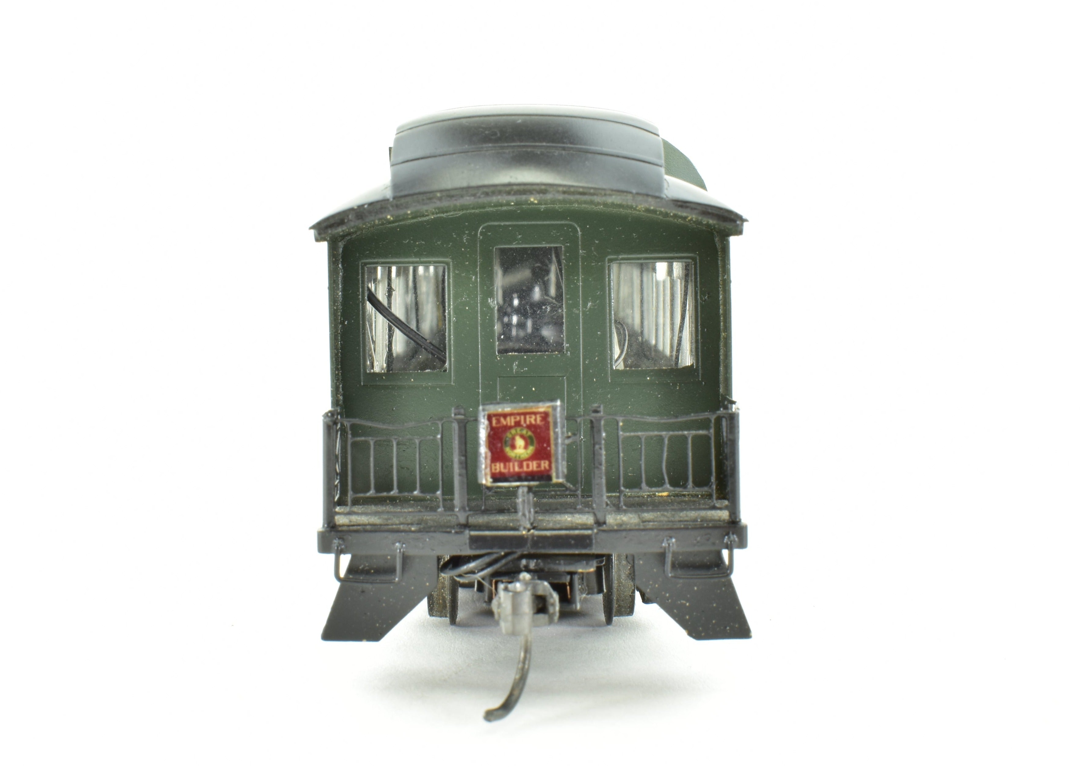 HO Brass Lambert Great Northern Heavyweight Observation Car CP with Central Valley Metal Wheel Trucks