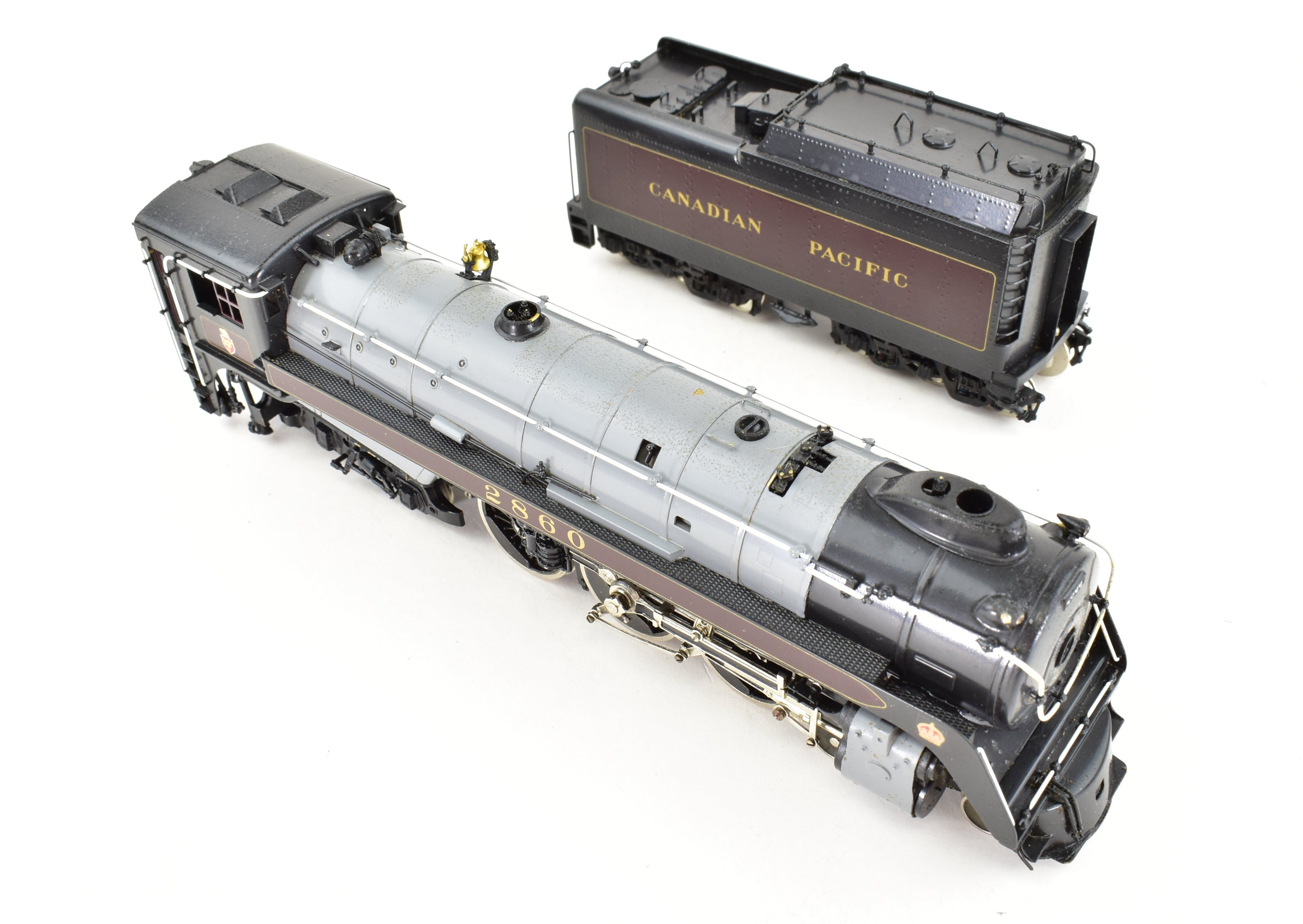 HO Scale Brass PFM - Tenshodo Model Train of Canadian Pacific Railway 4-6-4 Class H-1e #2860 Royal Hudson with Factory Paint Finish