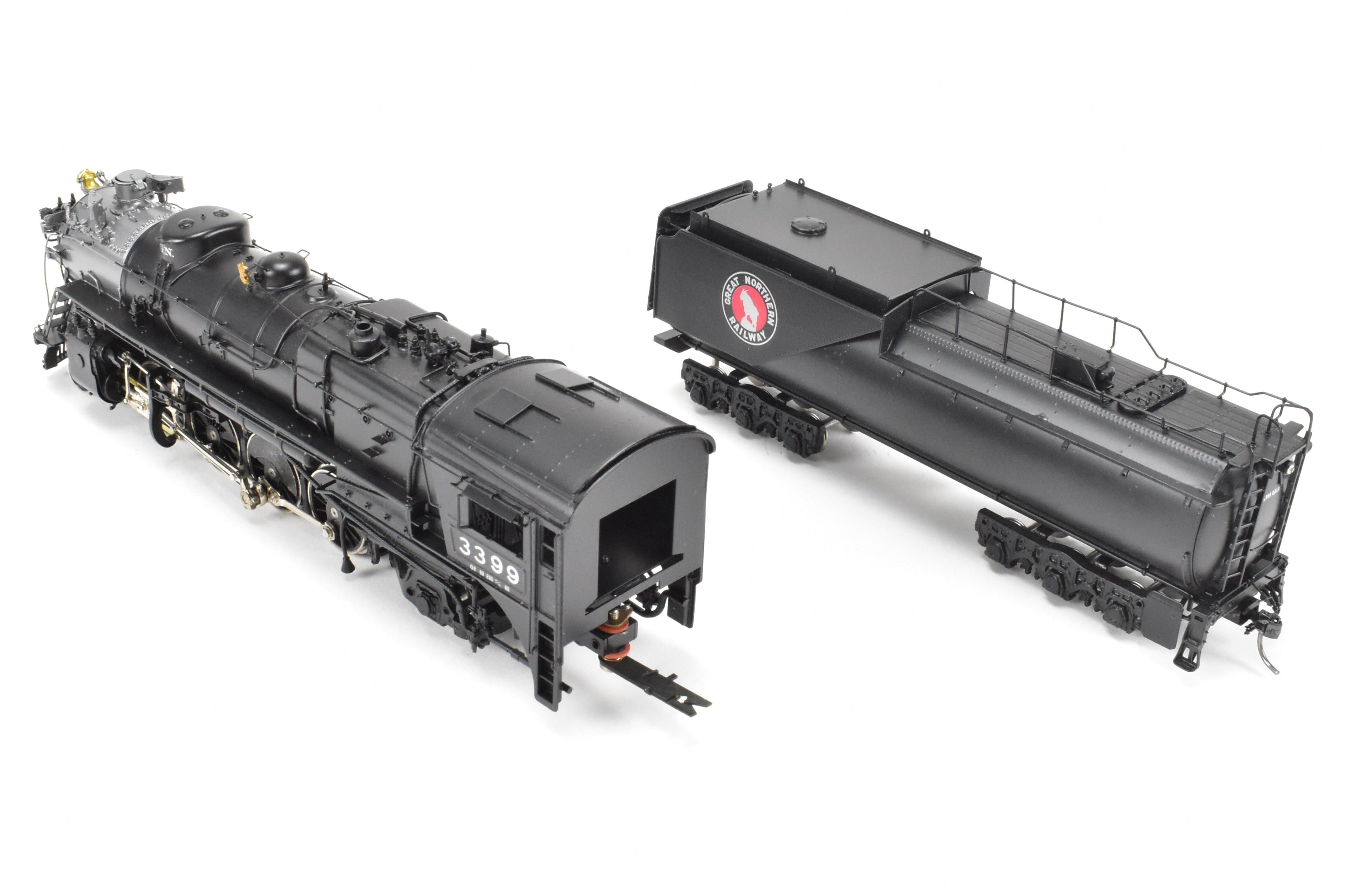 HO Scale Brass PFM - Tenshodo GN - Great Northern 2-8-2 Class O-8 Crown Series Factory Painted Locomotive Model No. 3399 from 1981 Run