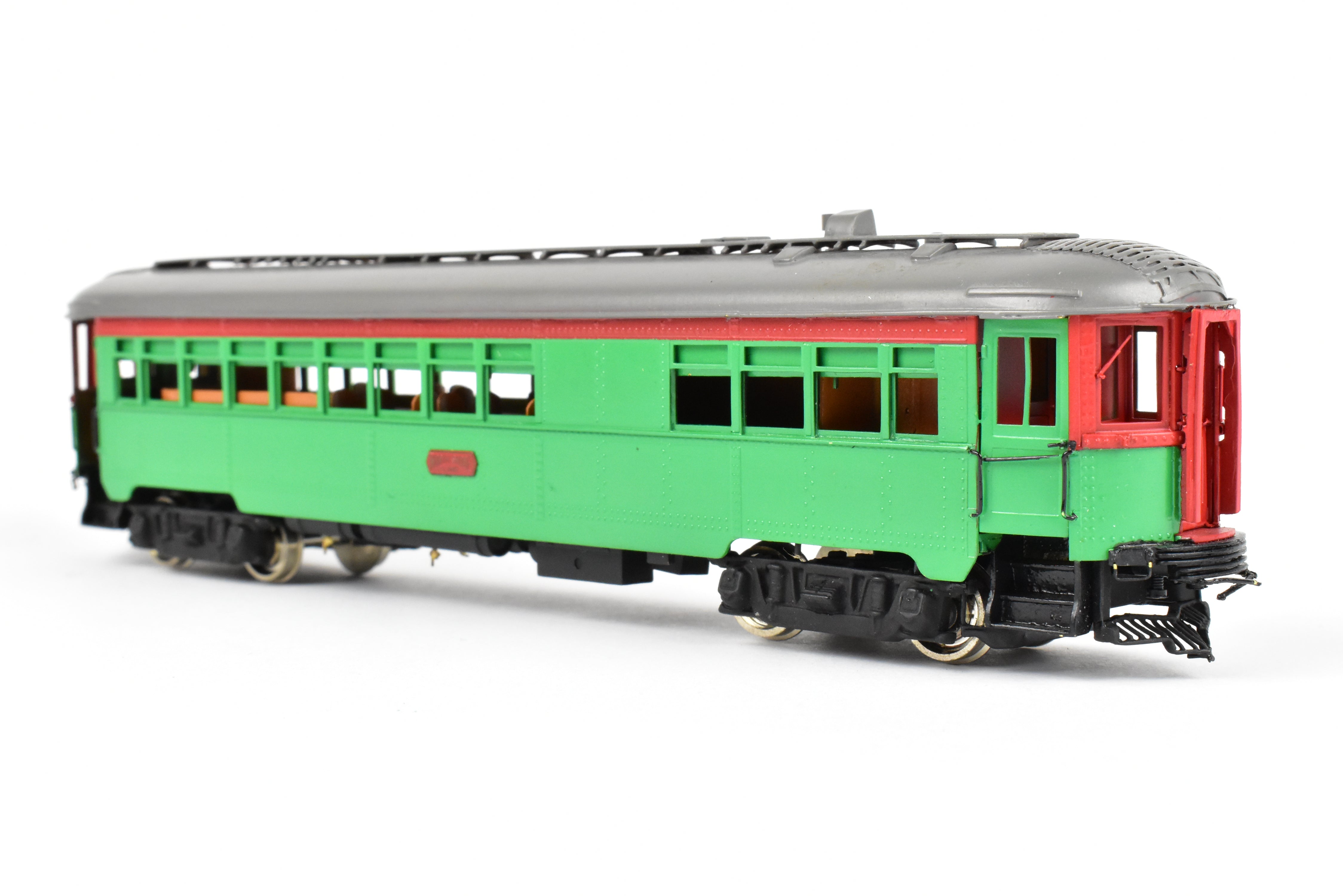 HO Brass Nickel-Plated North Shore Line Tavern Lounge Car No. 415 Factory Painted