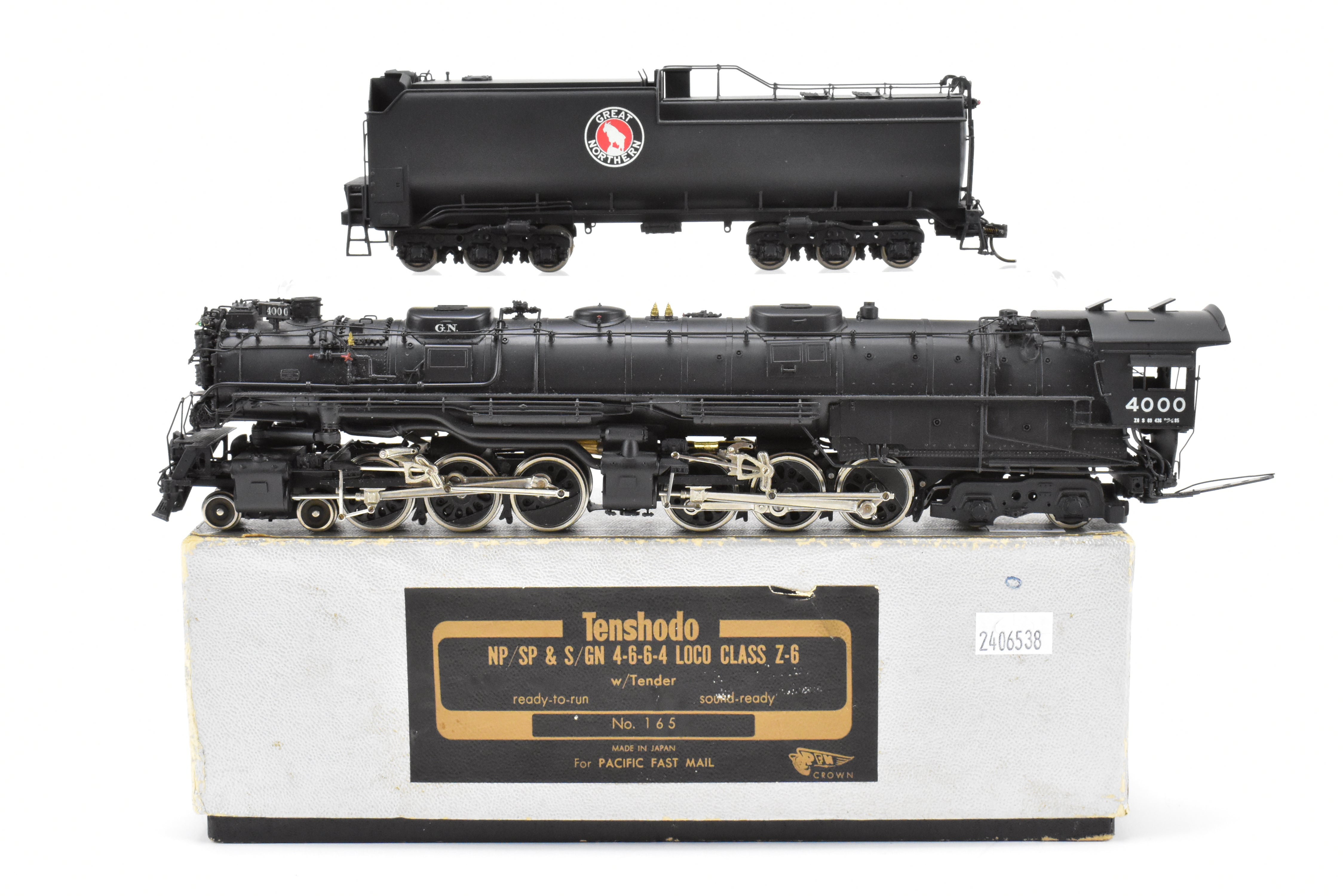 1971 HO Brass PFM Tenshodo Great Northern 4-6-6-4 Class Z-6 Crown No. 4000
