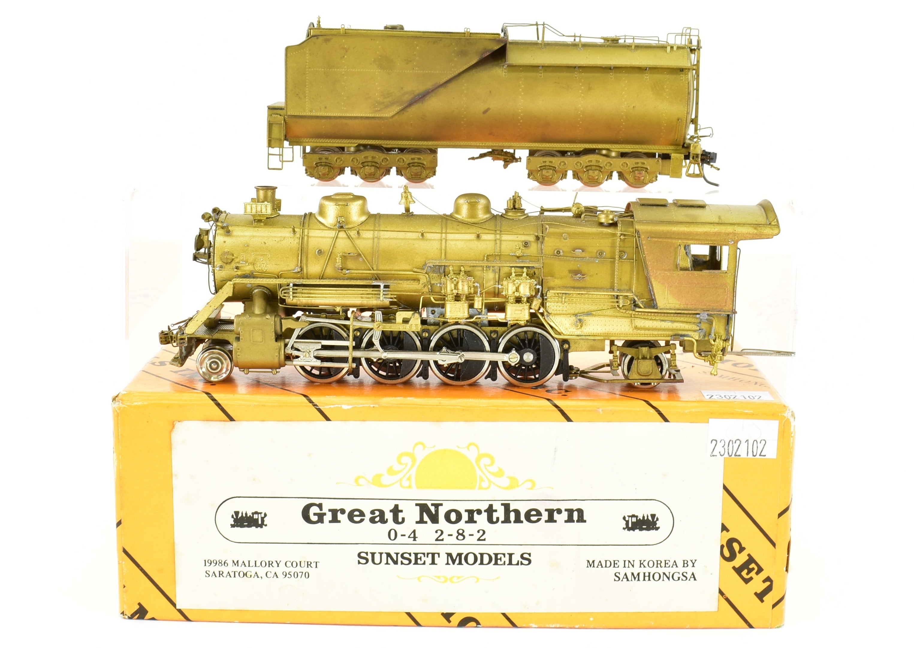 HO Scale Brass Great Northern 2-8-2 Class O-4 Sunset Import Model