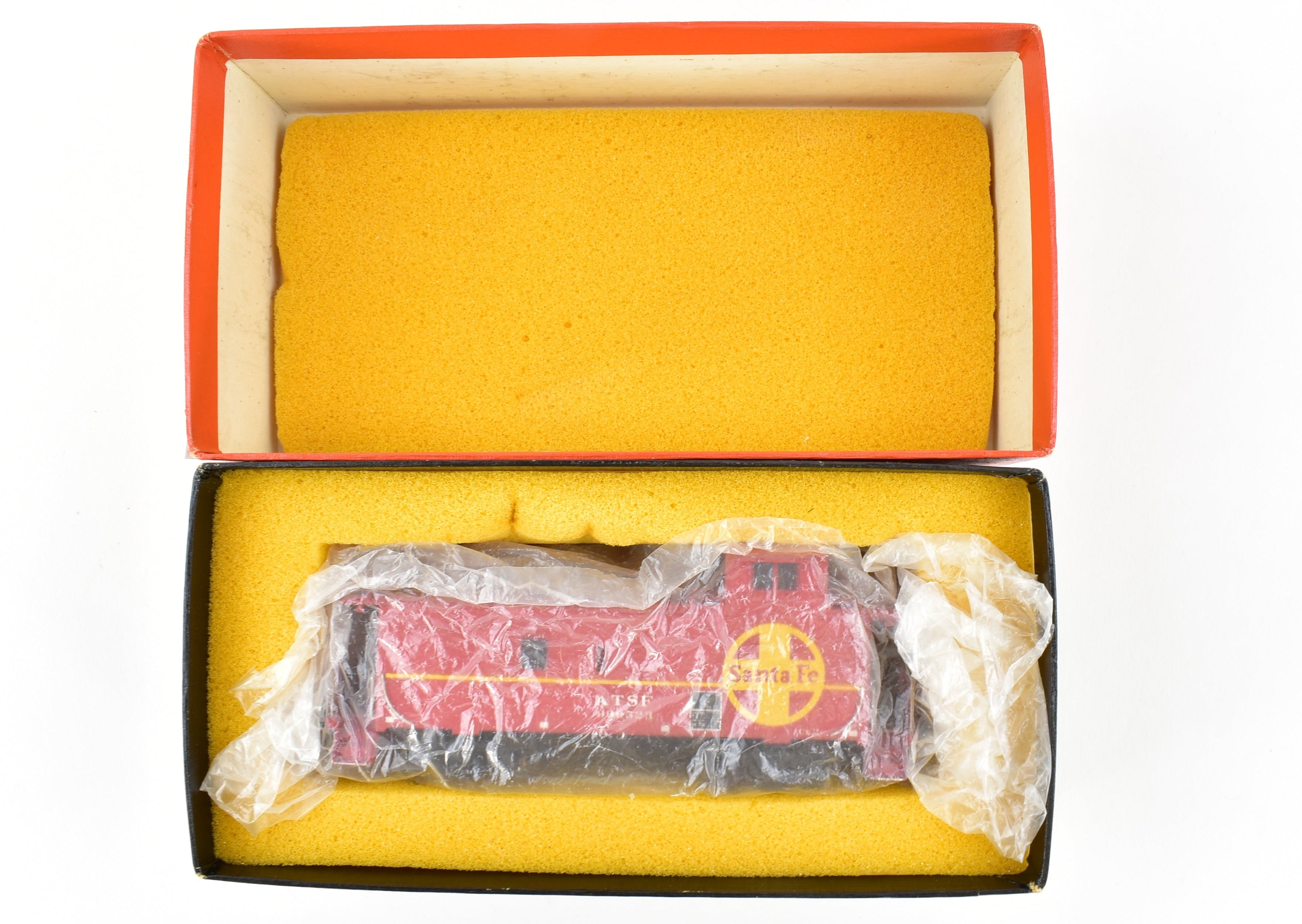 High - Quality HO Scale Brass Nickel - Plated (NPP) ATSF - Santa Fe CE - 2 Caboose Model with Custom Painted Finish