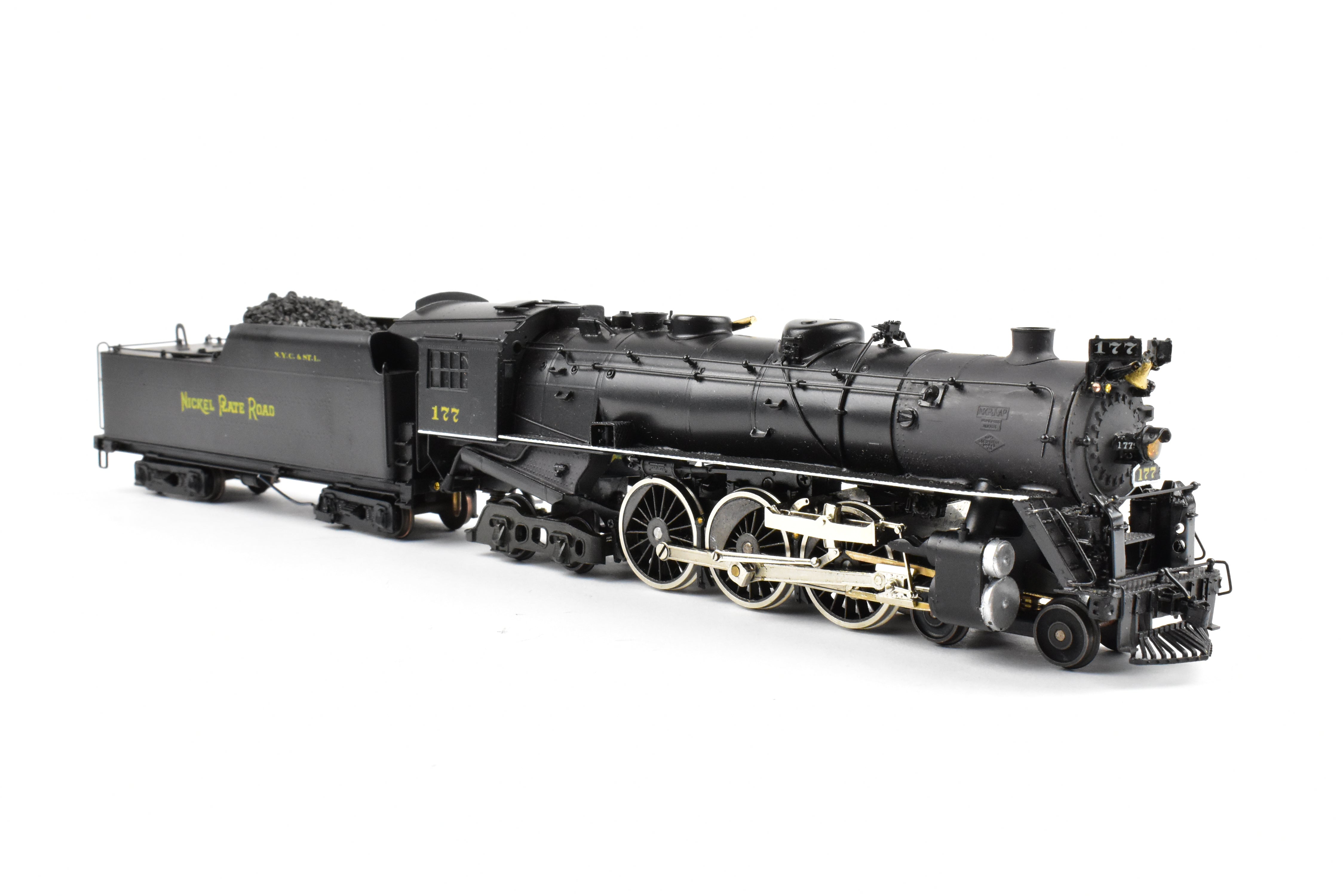 HO Scale Brass Model Train - Nickel Plate Products (NPP), Nickel Plate Road Class L - 1a 4 - 6 - 4 Steam Locomotive without Elephant Ear Smoke Lifters, Comes with Wrong Box