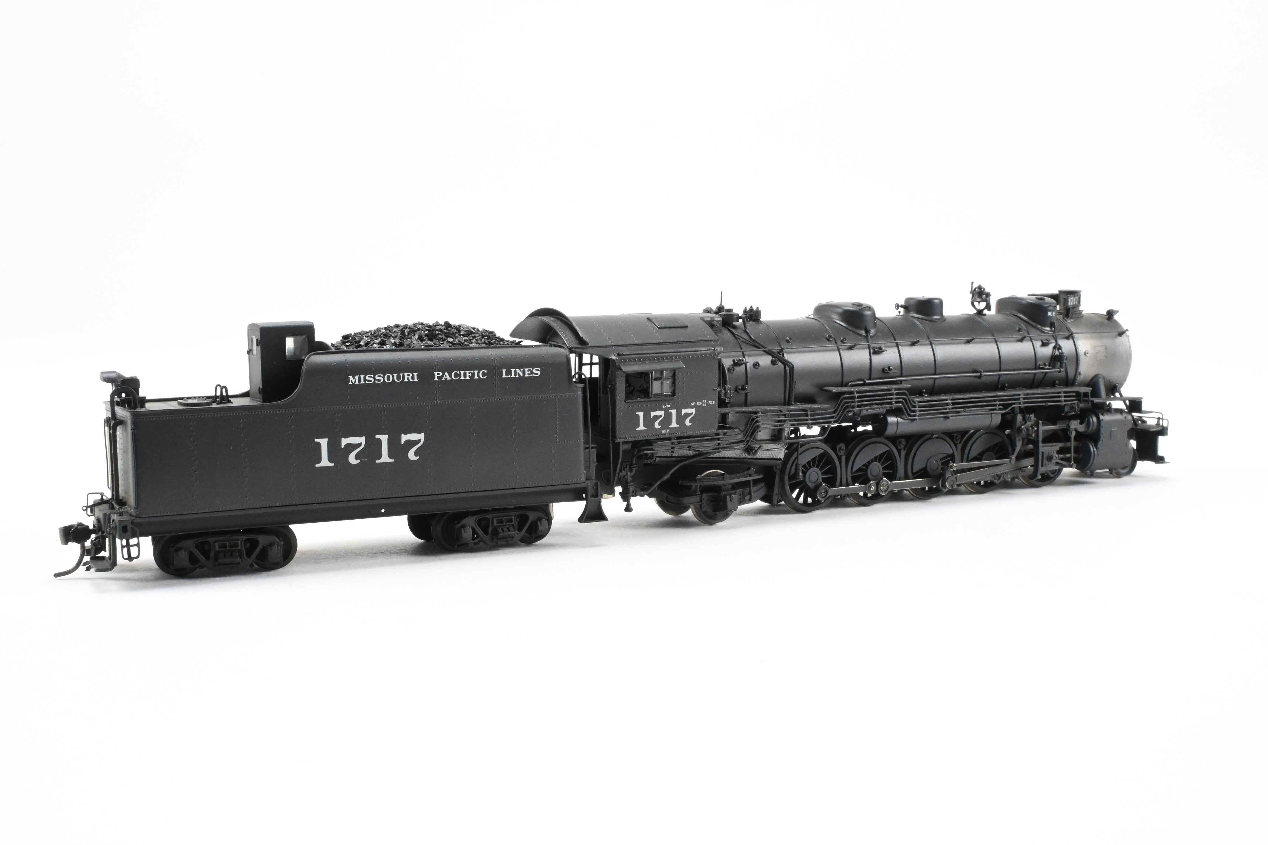HO Scale Brass Sunset Model Missouri Pacific 2-10-2 Steam Locomotive with Custom Modifications to MP #1717, Professionally Painted by Don J. Worth and Modified by Renowned Author and Modeler Joe G. Collias